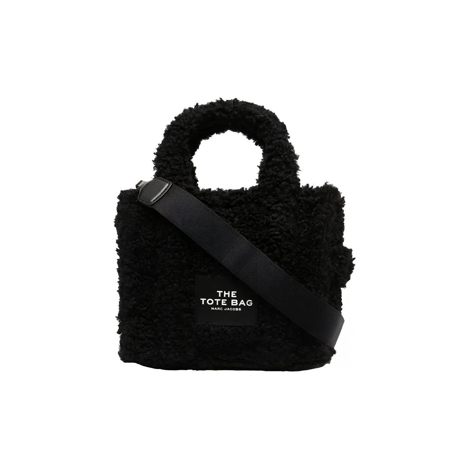 MARC JACOBS Tote Terry Cloth Tote Bag, Shopping Bag, Handbag Small Size Women's Black