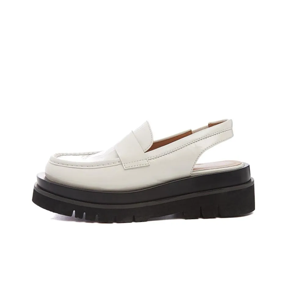 IMMI Designer Brand Loaf Sandal Platform Shoes Women's White