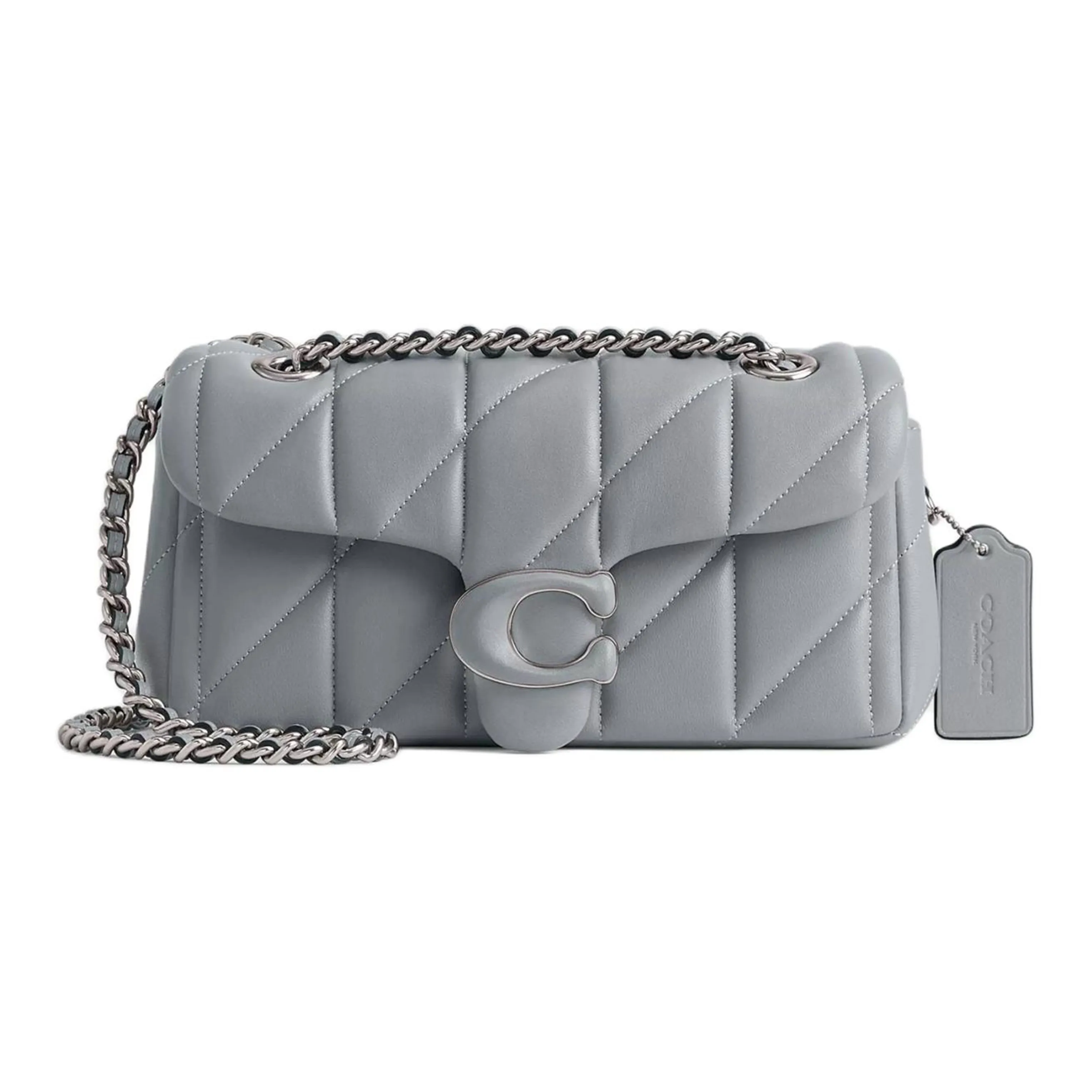 COACH Tabby Кожа Наппа GOD OF Вино Сумка Портативная Сумка через плечо Сумка на плечо Женская Серо-голубая