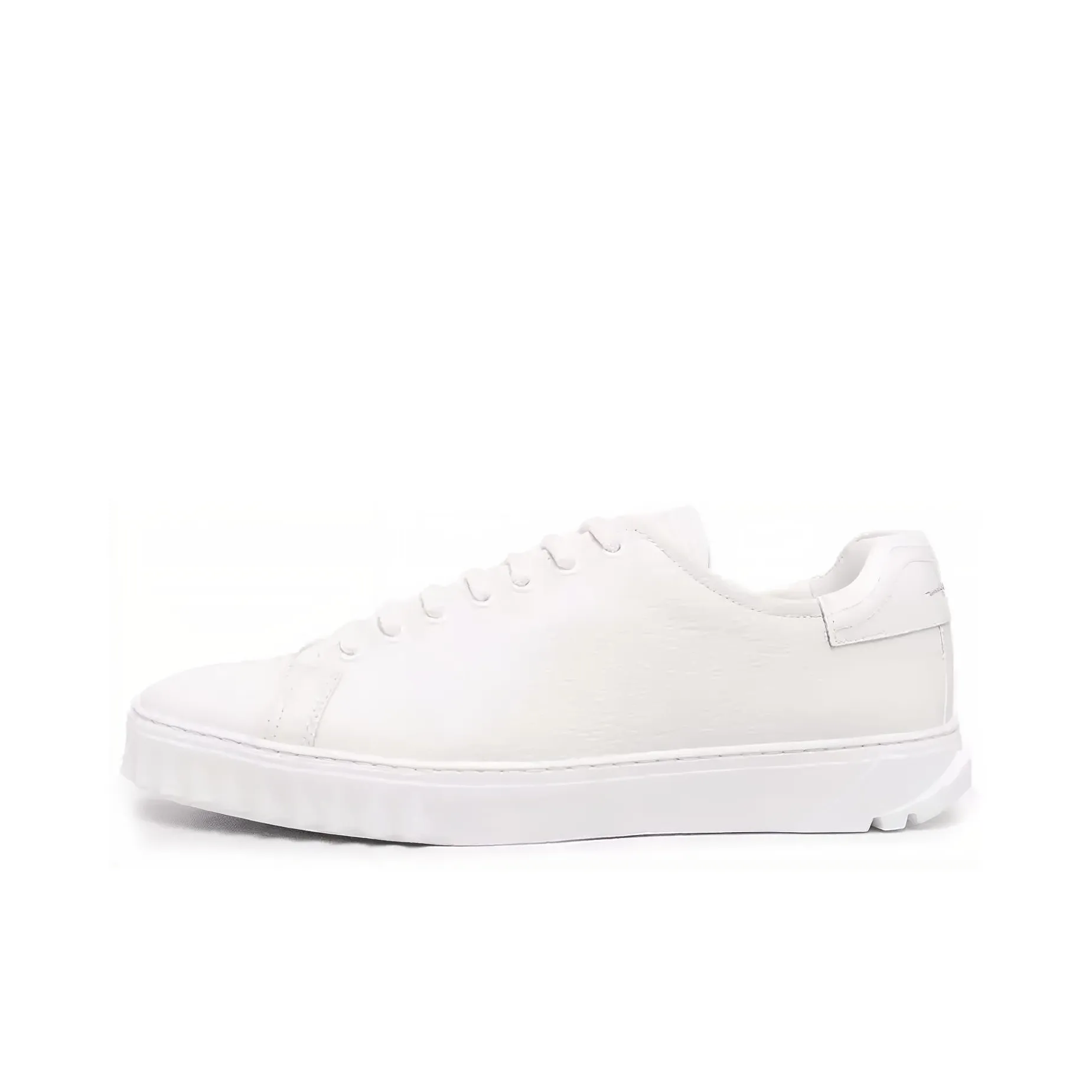 FERRAGAMO Low Top Stylish Skateboarding Shoes Men's White