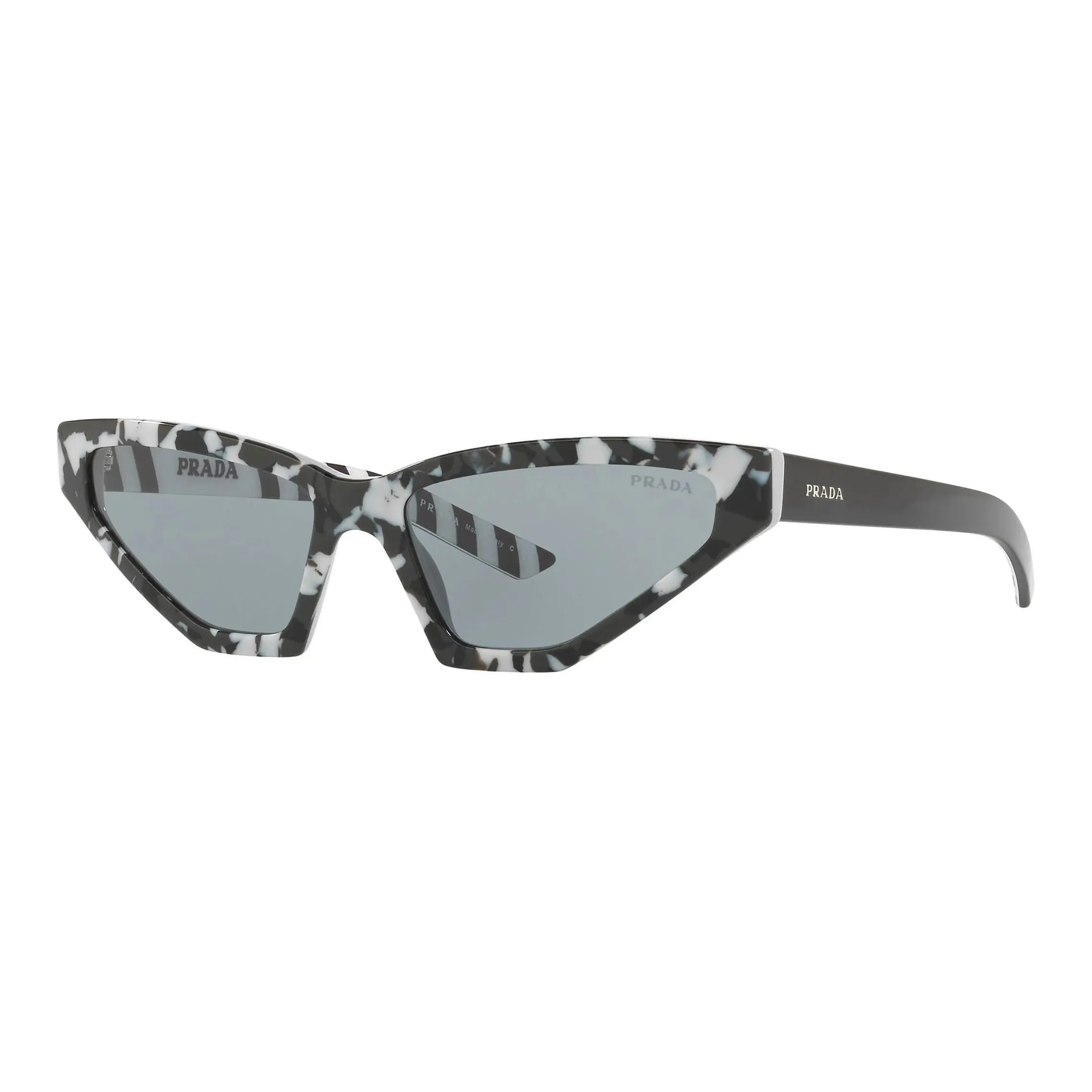 PRADA Acetate Irregular Shape Sunglasses Women's Gray