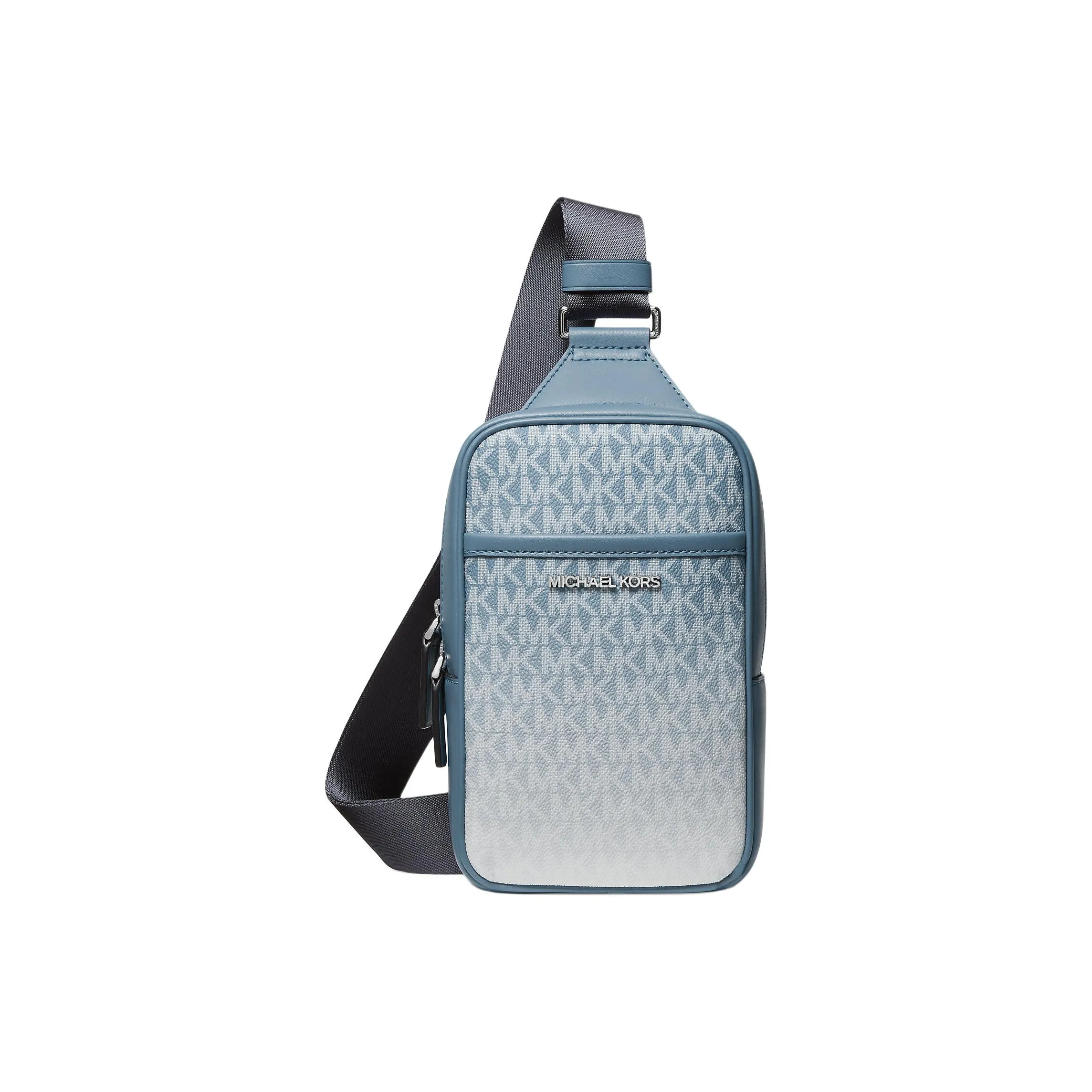 MICHAEL KORS Покрытый холст Одно плечо Через плечо Бананка Сумка Sling Средний Мужской Деним