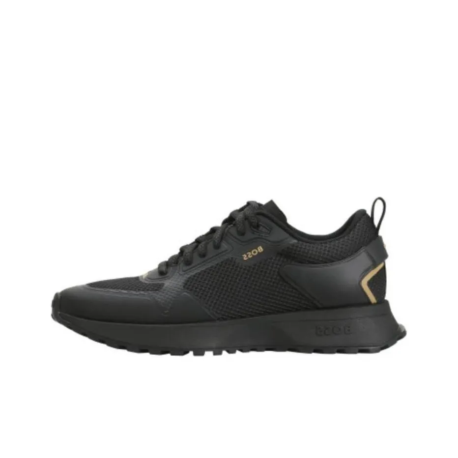 BOSS Mesh-embellished Low-top Sneakers