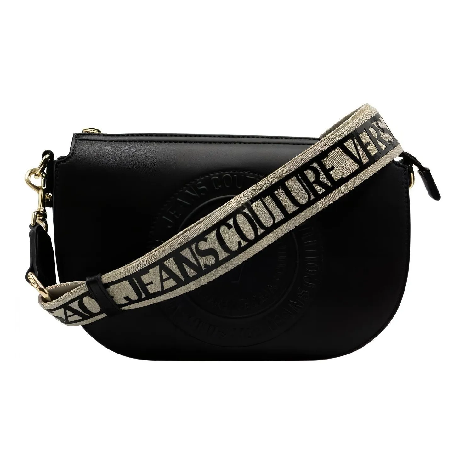 VERSACE JEANS COUTURE Polyester Crossbody Bag, Shoulder Bag Women's Black