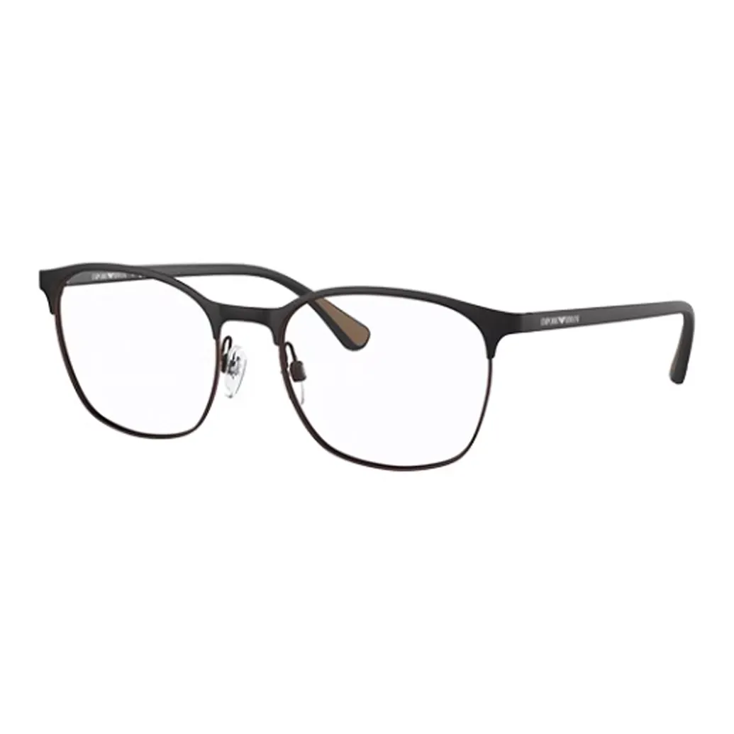 EMPORIO ARMANI Metal Oval Eyeglass Frames Unisex Black