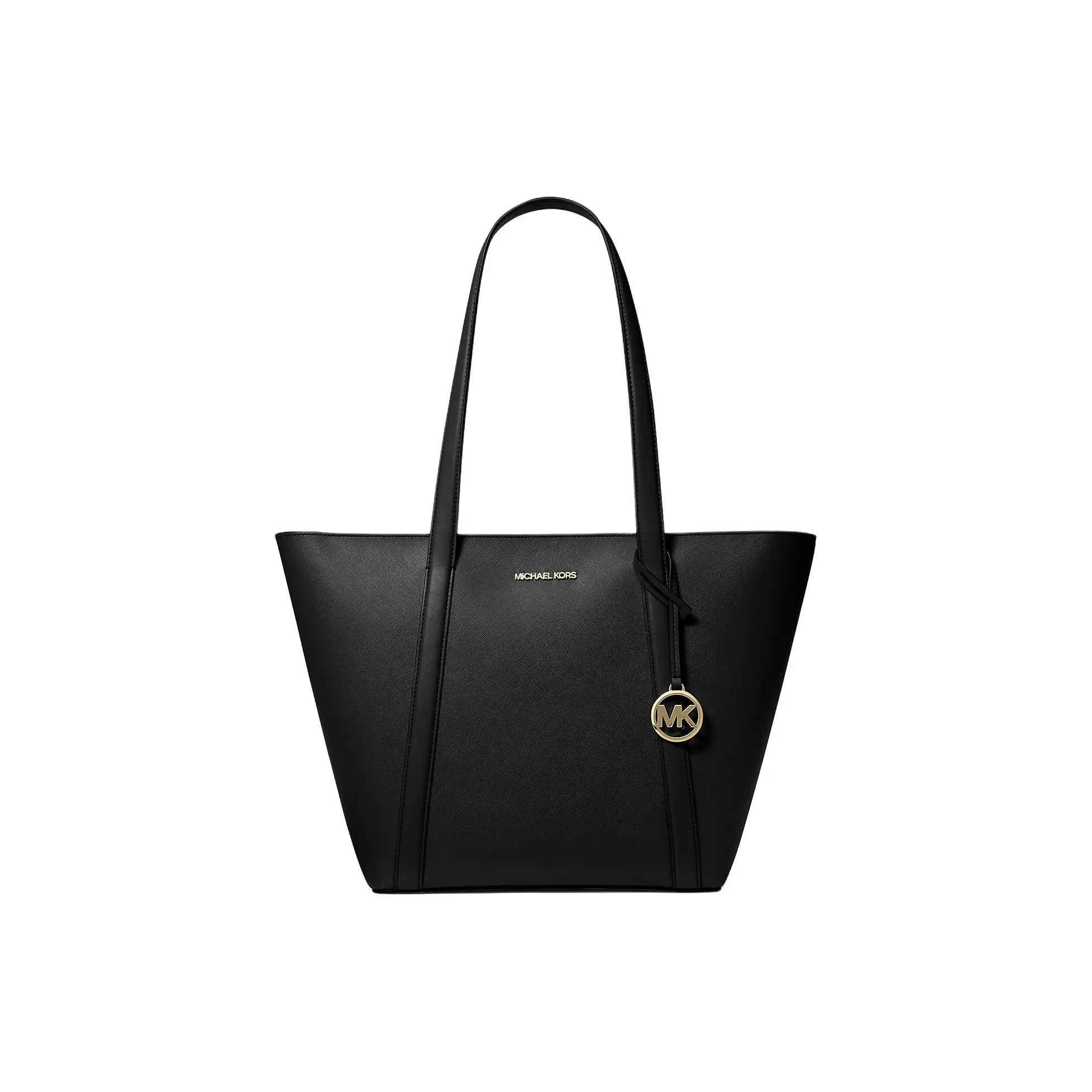 MICHAEL KORS Coated Canvas Tote Bag, Shopping Bag, Shoulder Bag, Handbag Tubas Women's Black