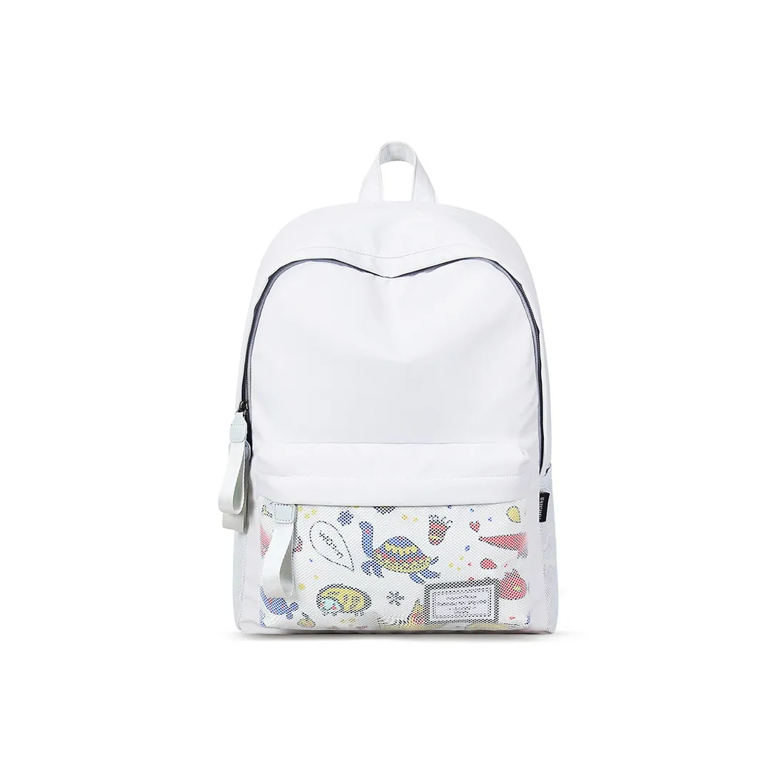 Bansusu Polyester Backpack Large Size Unisex Gray White
