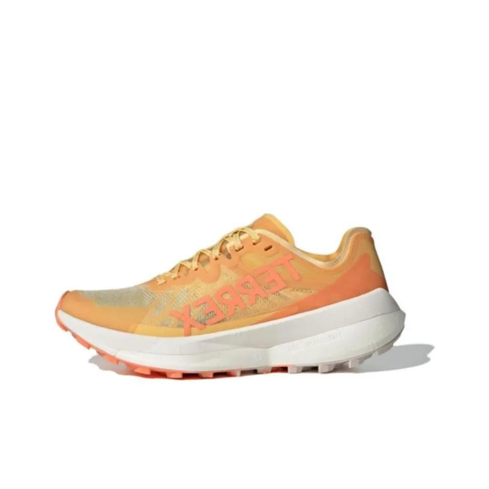 adidas Terrex Agravic Speed Беговые кроссовки Низкий Топ Желтый Оранжевый Женские