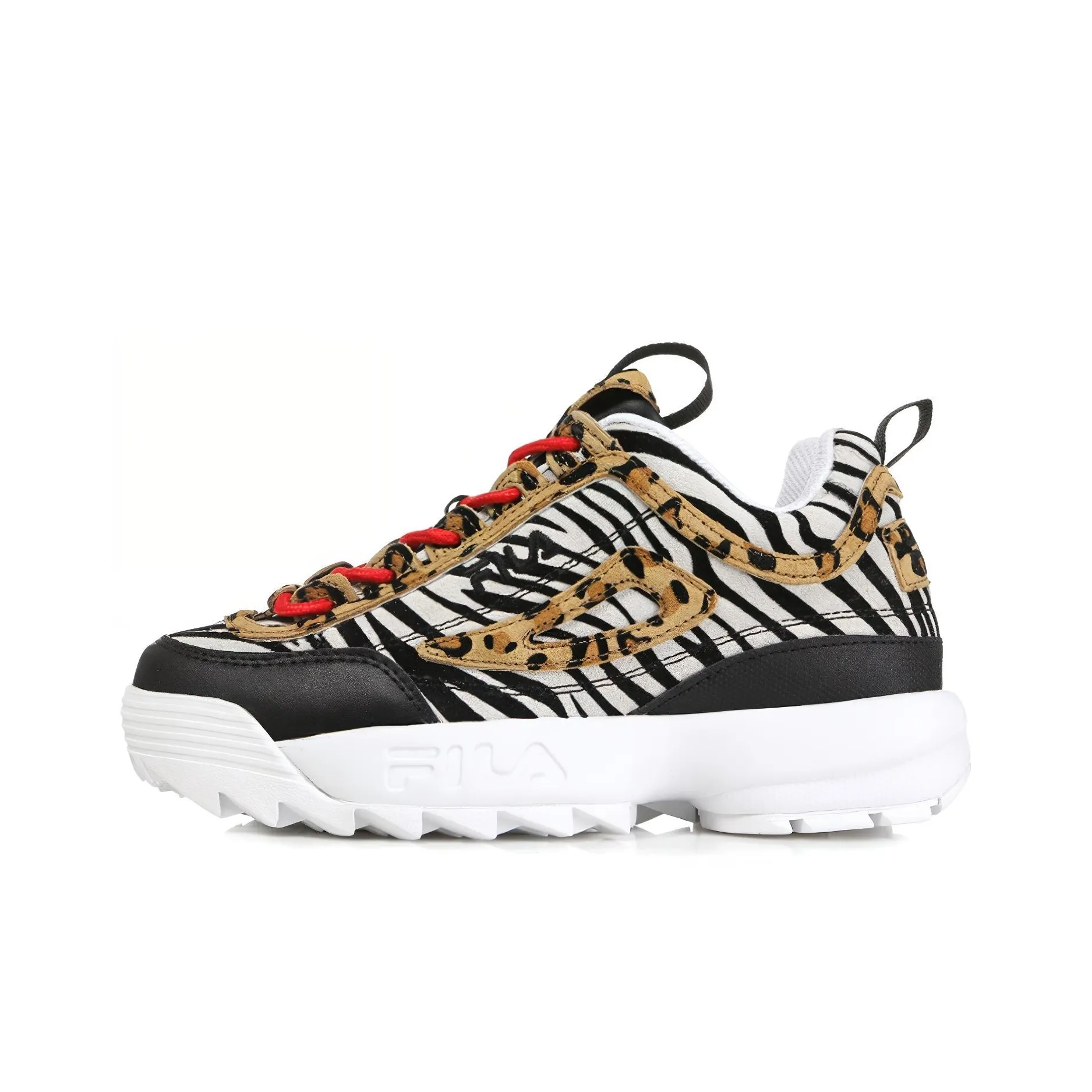 FILA Cross Training Disruptor 2 Low top Animal Running Shoes Black/White Women's