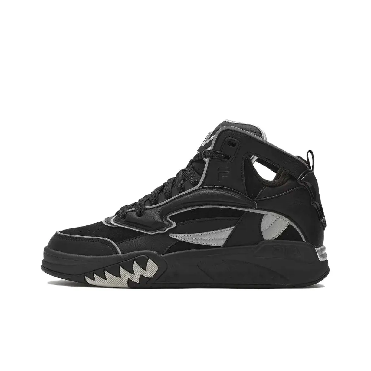 FILA FUSION DESPERADO LOW Амортизация Износостойкий MID Топ Баскетбольные кроссовки Мужские Черный Серебряный