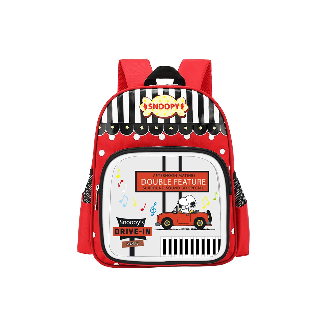 SNOOPY Полиэстер Детский Рюкзак Обычный Детский Красный Розовый Желтый