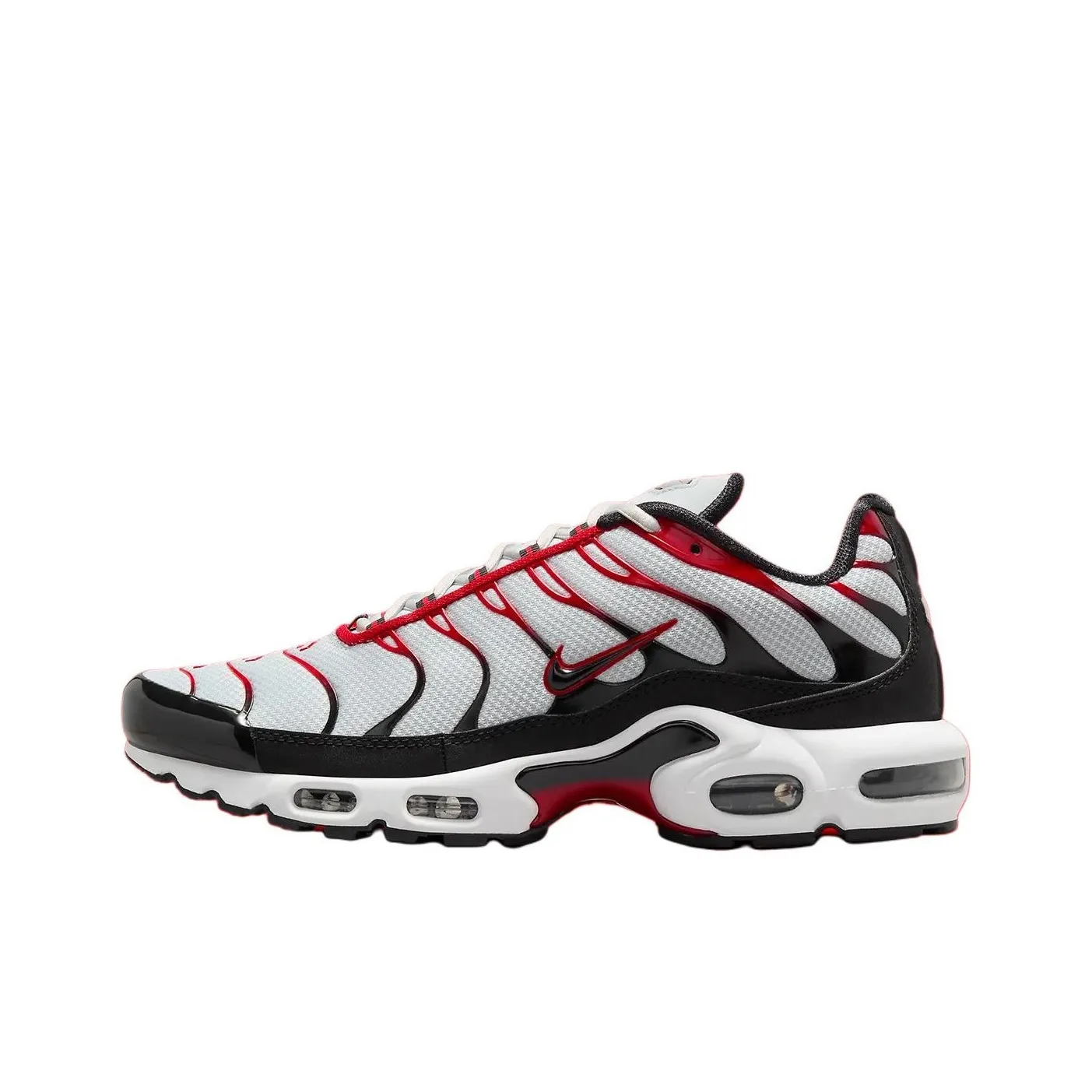 Nike Air Max Plus Устойчивый к истиранию Низкий Топ Casual Мужской Черный Белый Красный