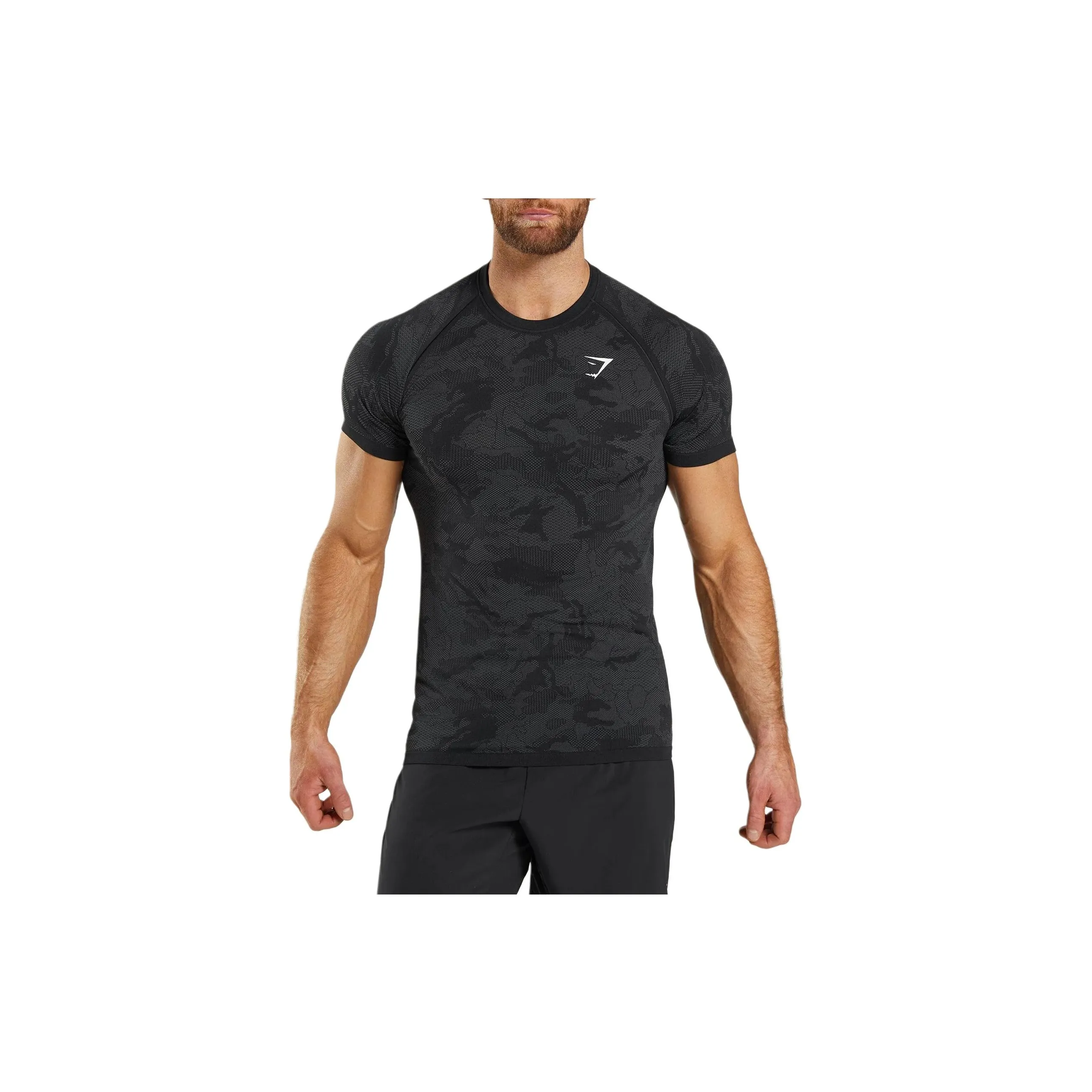 GYMSHARK Workout Clothing Men's Black/Charcoal Gray