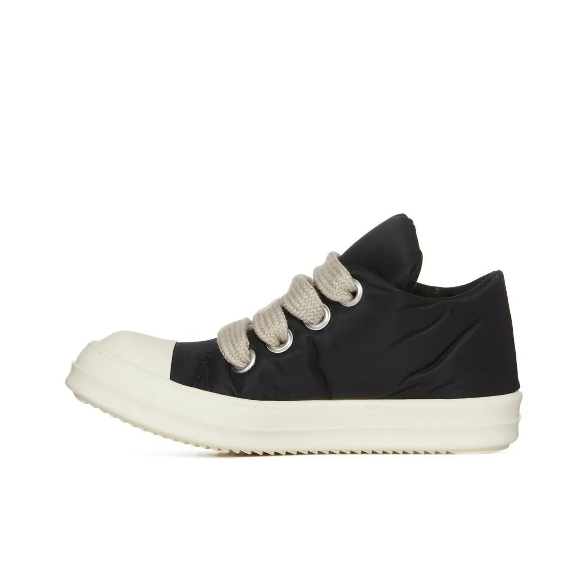 RICK OWENS Jumbo Lace Recycled Puffer Low Black Milk SS24