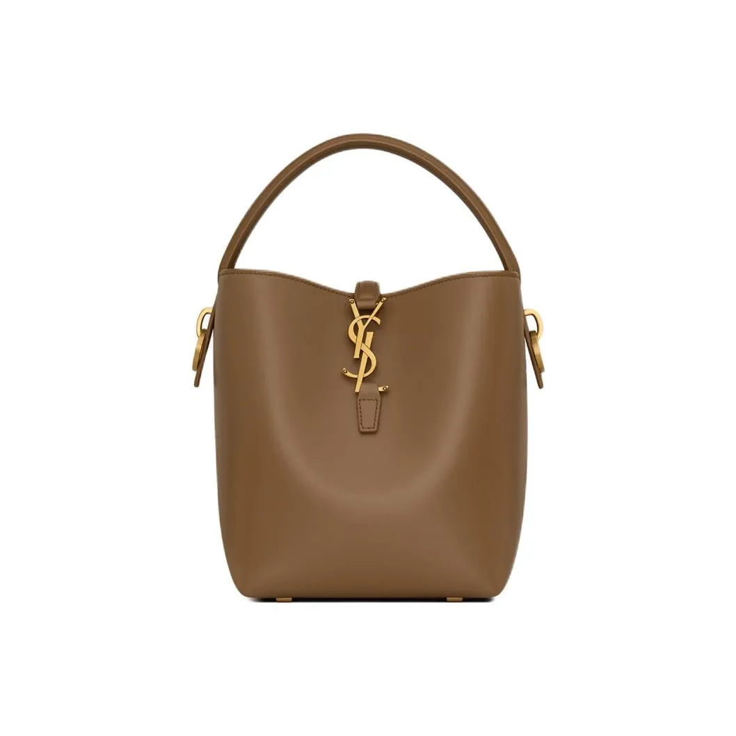 SAINT LAURENT Sac Bucket Bags Shoulder Bags Small Size Women's Brown