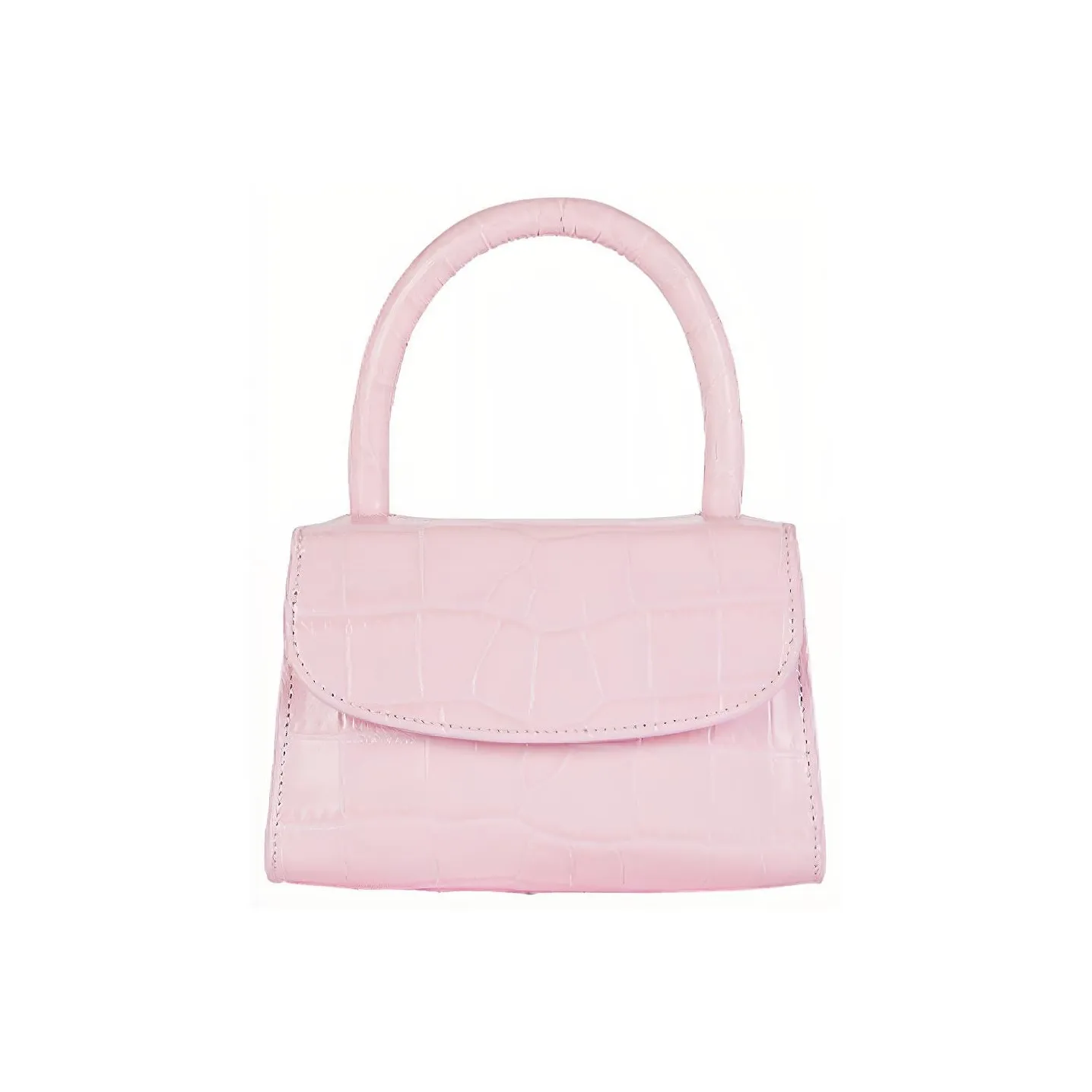 By Far Mini Croco Leather Shoulder Bag Crossbody Bag Handbag Mini Women's Pink
