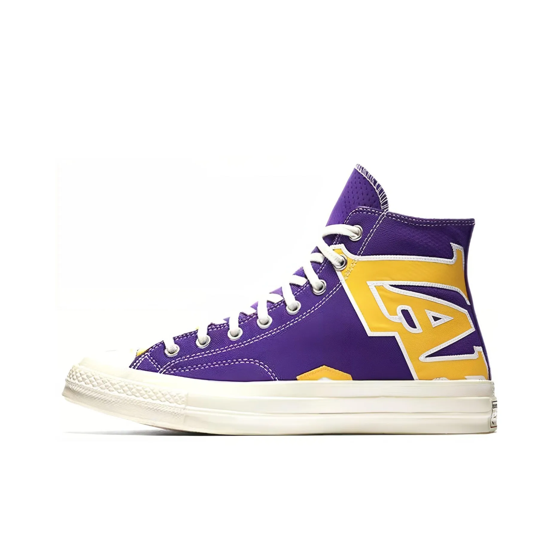 Конверс 1970s Chuck Hi Gameday Los Angeles Lakers Los Angeles Lakers Высокие Кеды Унисекс Фиолетовый Желтый
