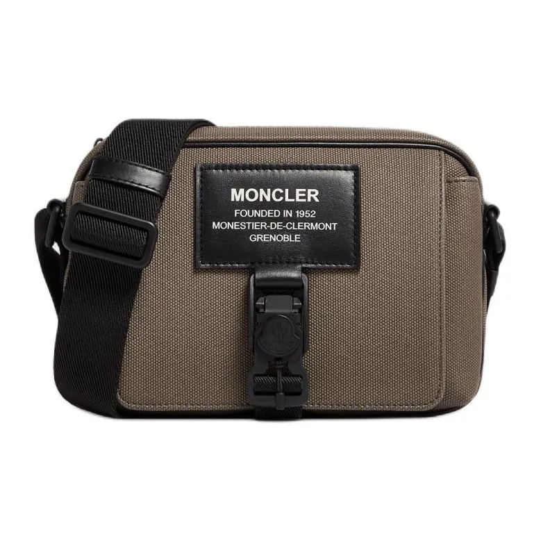 Moncler Fabric Shoulder Bag, Crossbody Bag Men's Brown