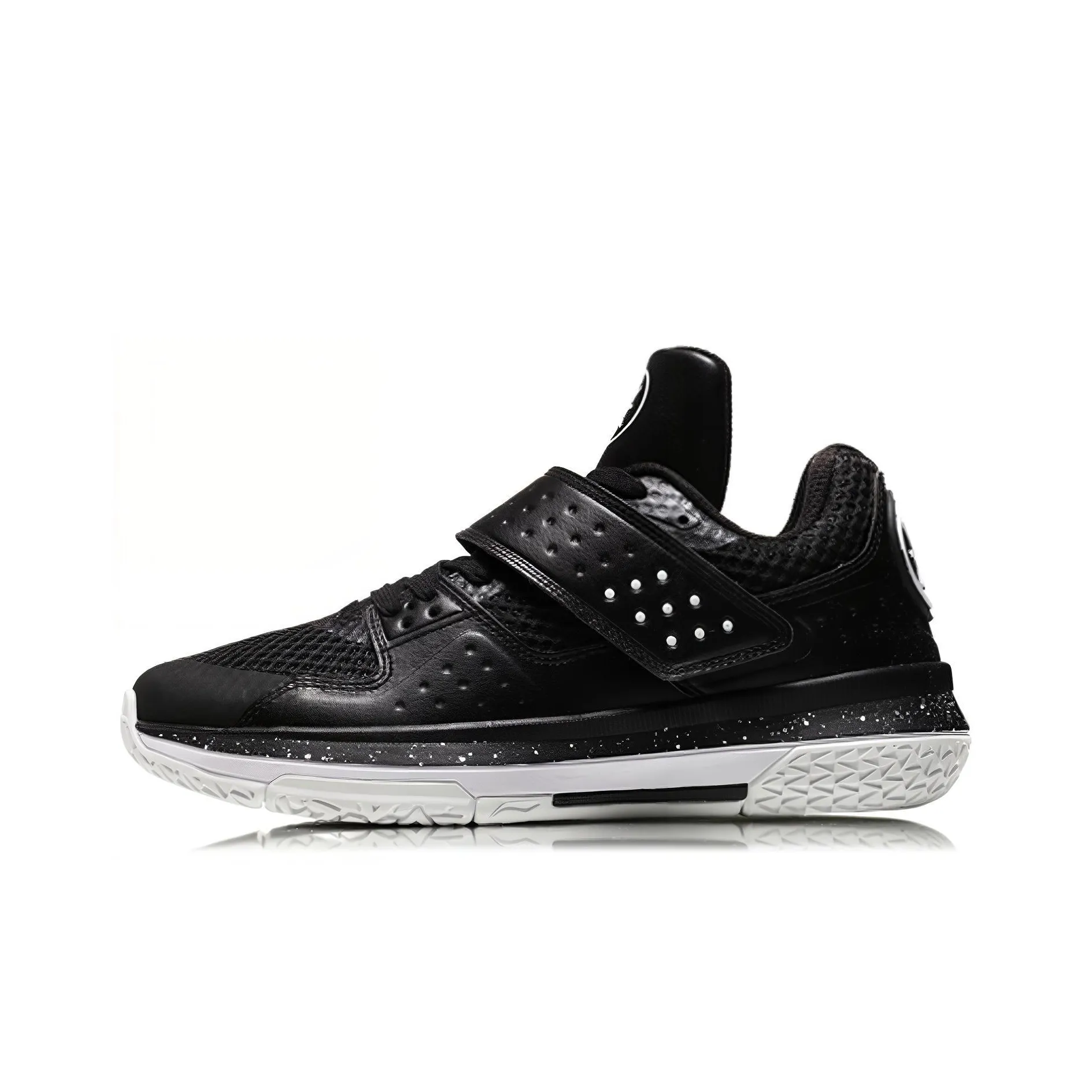 Battle Armor Подкладка Устойчивая к истиранию Дышащая Низкий Топ Баскетбольные Кроссовки Мужские Стандартный Черный