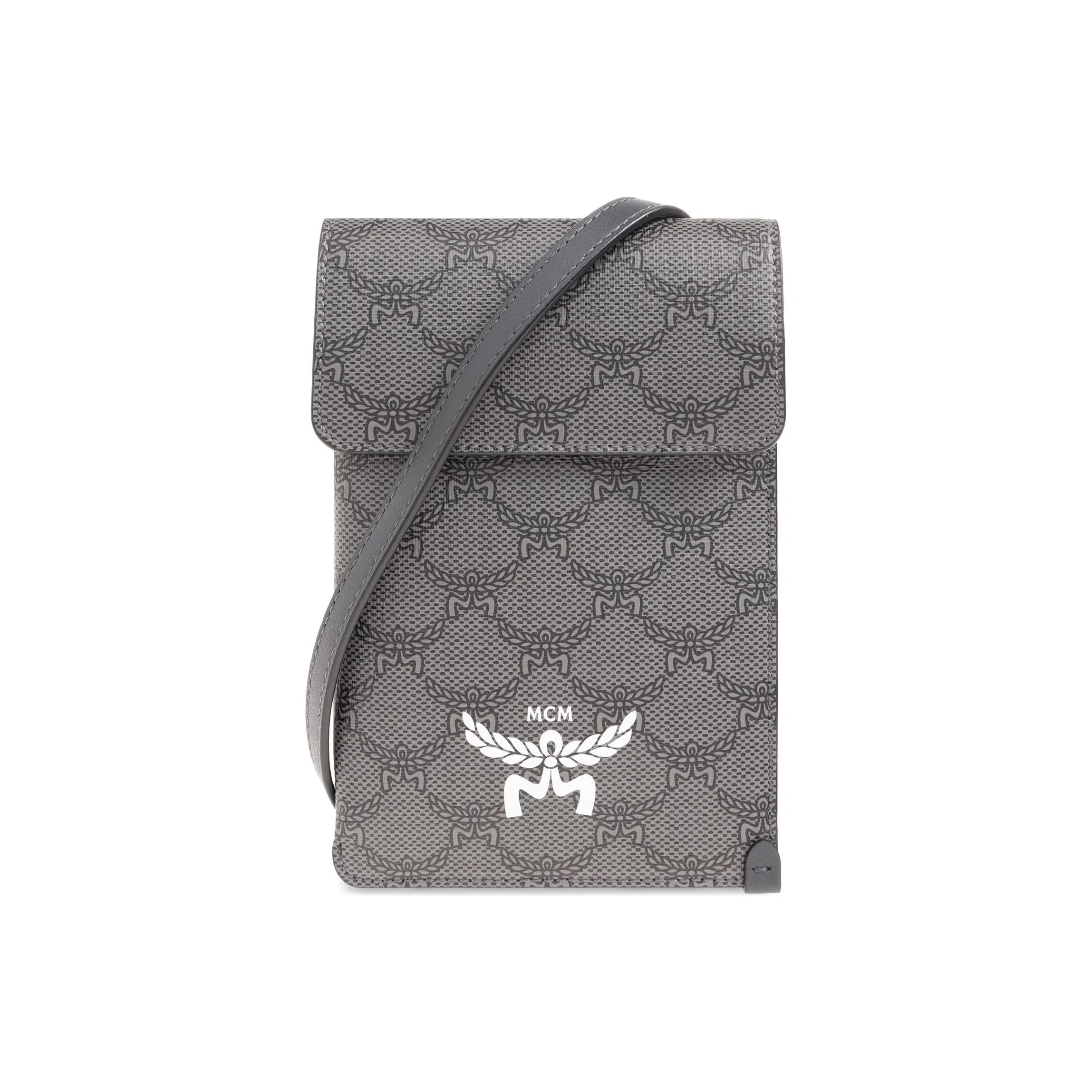 MCM Холст и Кожа Ручная Сумка через плечо Мини Мужская Серый