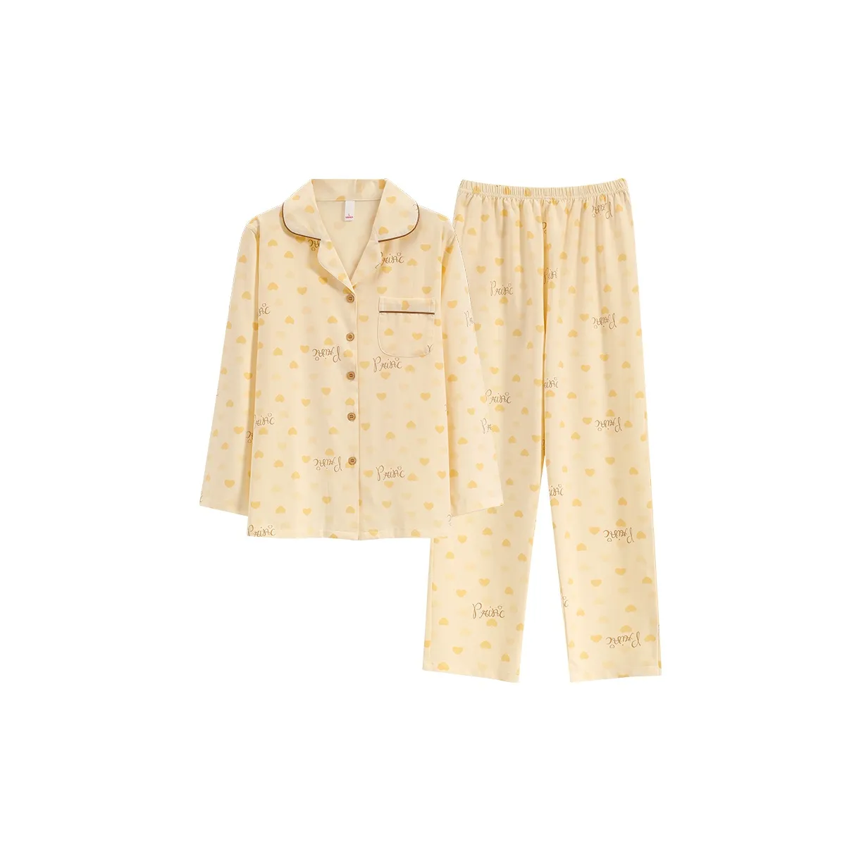 Pretty Lady Пижамный комплект Женские Экрю Сердце