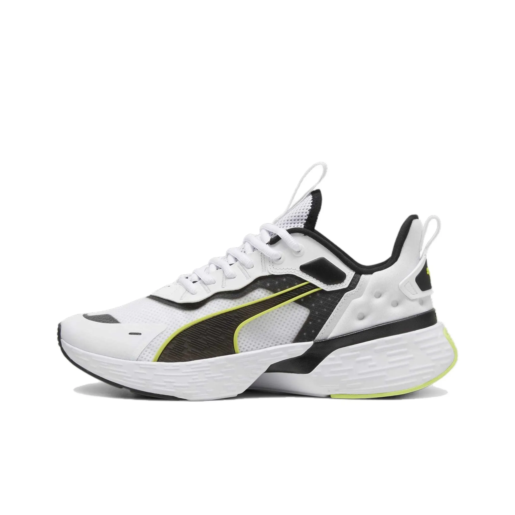 PUMA Softride Sway Slip Resistant Low Top Running Shoes Unisex White Gray Green
