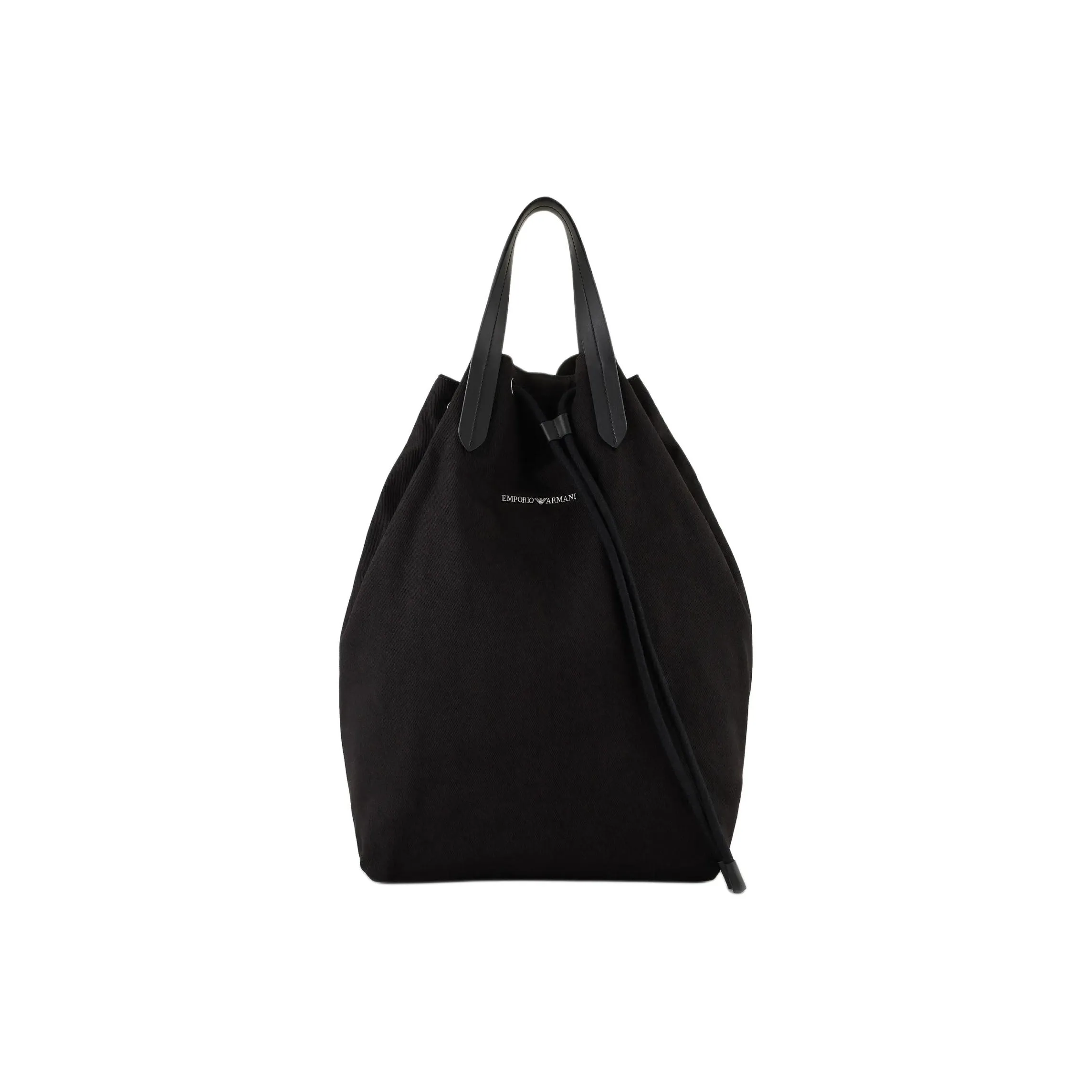 EMPORIO ARMANI Cotton Crossbody Bag Men's Black