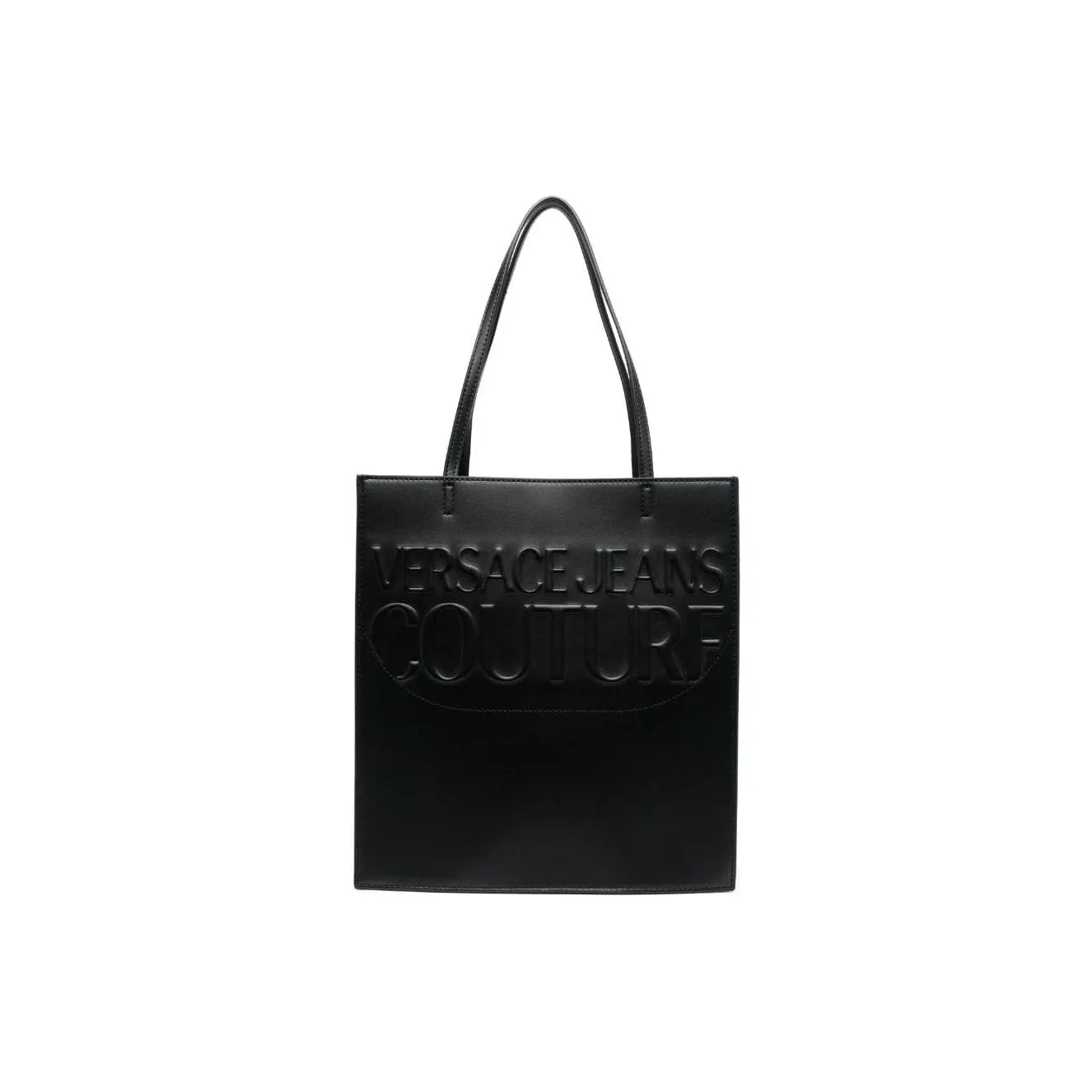 VERSACE JEANS COUTURE Polyester With Polyurethane Tote Bag, Shopping Bag, Shoulder Bag, Handbag Women's Black