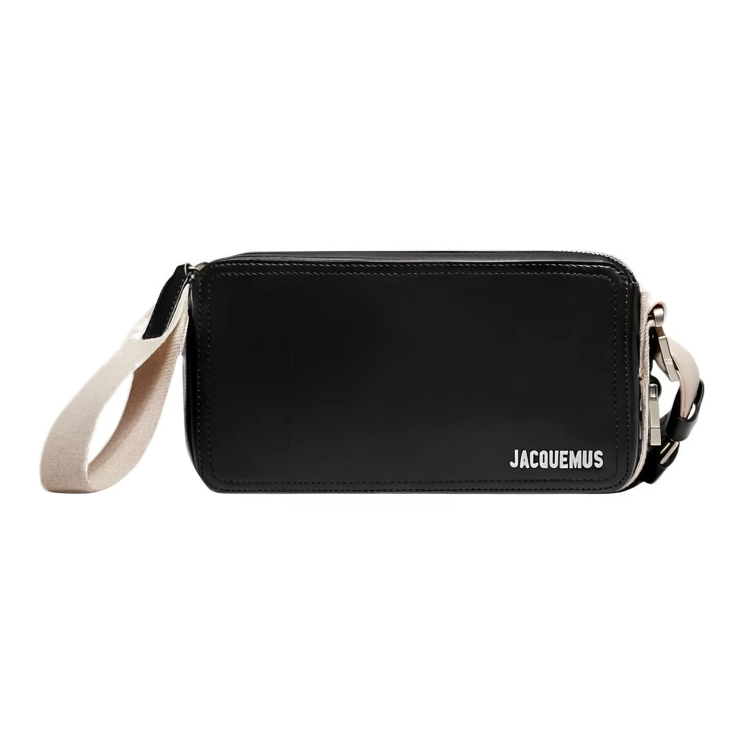 Jacquemus Cow Leather Shoulder Bag, Crossbody Bag Men's Black