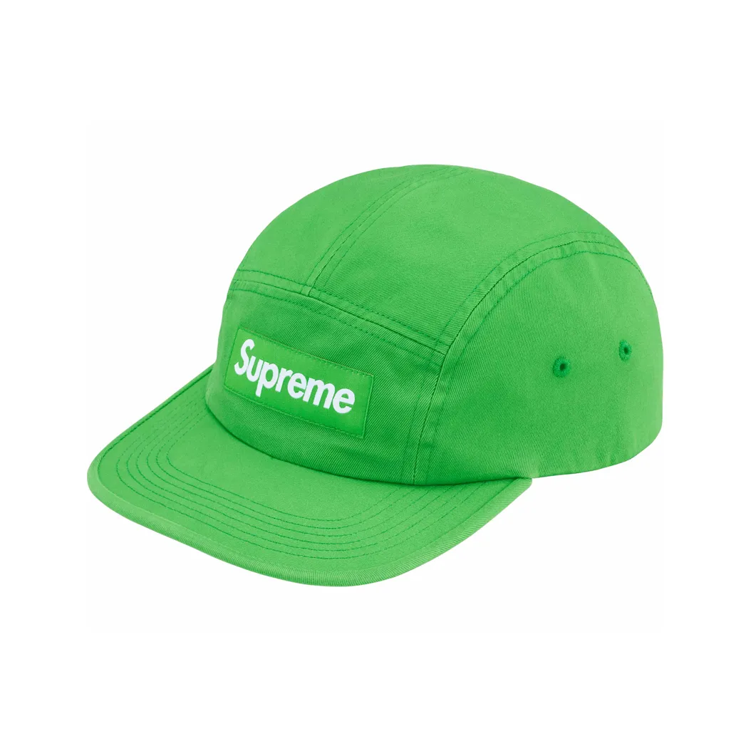 Supreme 100% хлопок саржа кепки унисекс зеленый
