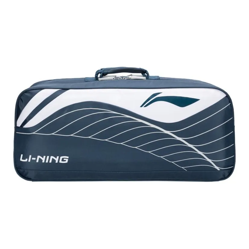 LiNing Badminton Racket Bags 6 Pcs Pack Sporty Style Backpack Blue White Unisex Independent Shoe Compartment