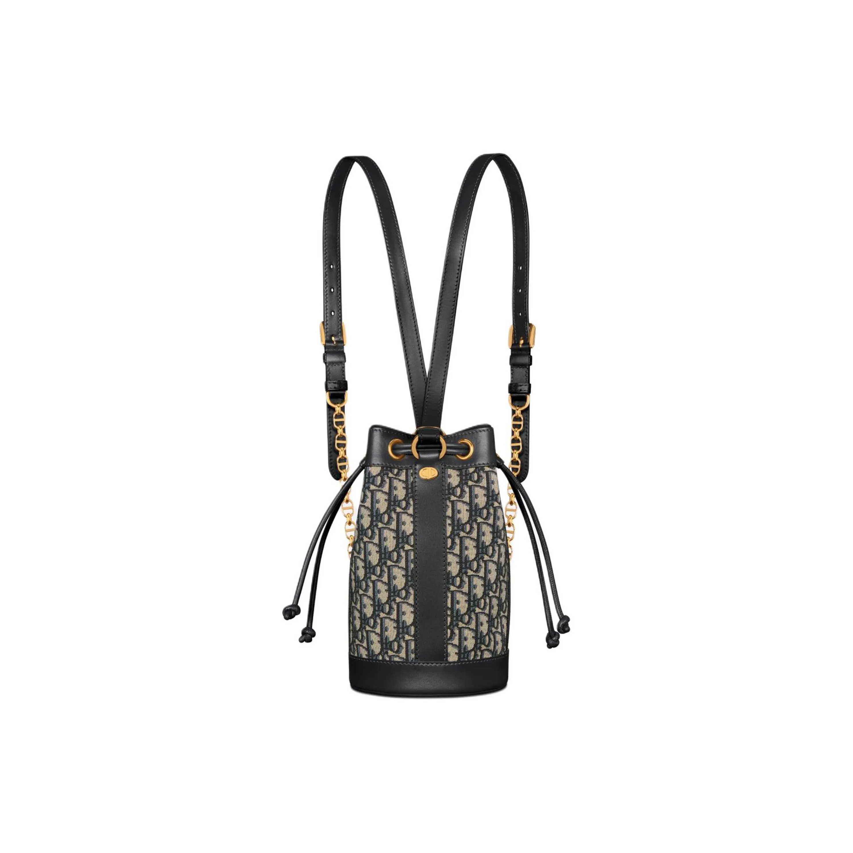 DIOR Oblique Printed Fabric Backpack Trumpets Women's Blue