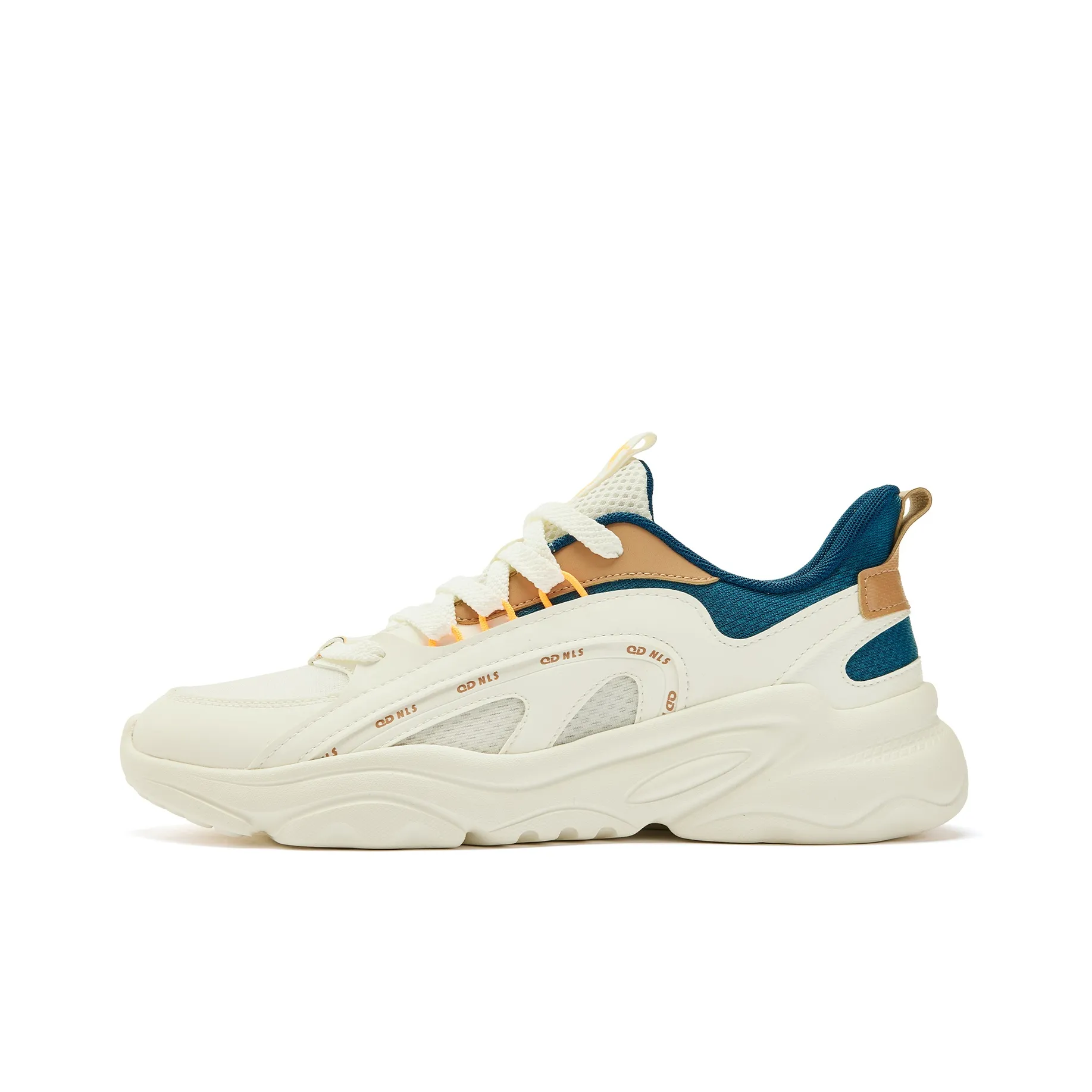 QIAODAN Non slip Lightweight Low Top Casual Shoes Men's Ivory