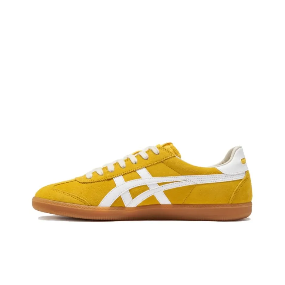 Onitsuka Tiger Tokuten Slip-Resistant Shock Absorbers Низкие Кроссовки для Скейтбординга Унисекс Желто-Белые