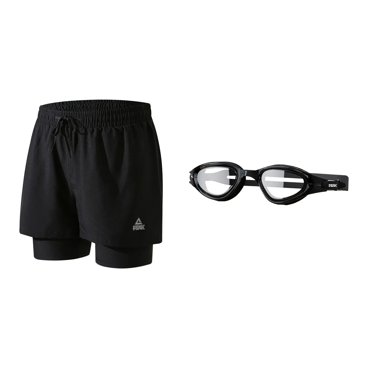 PEAK Swimming Sets Polyester Swimming Pool Men's Black
