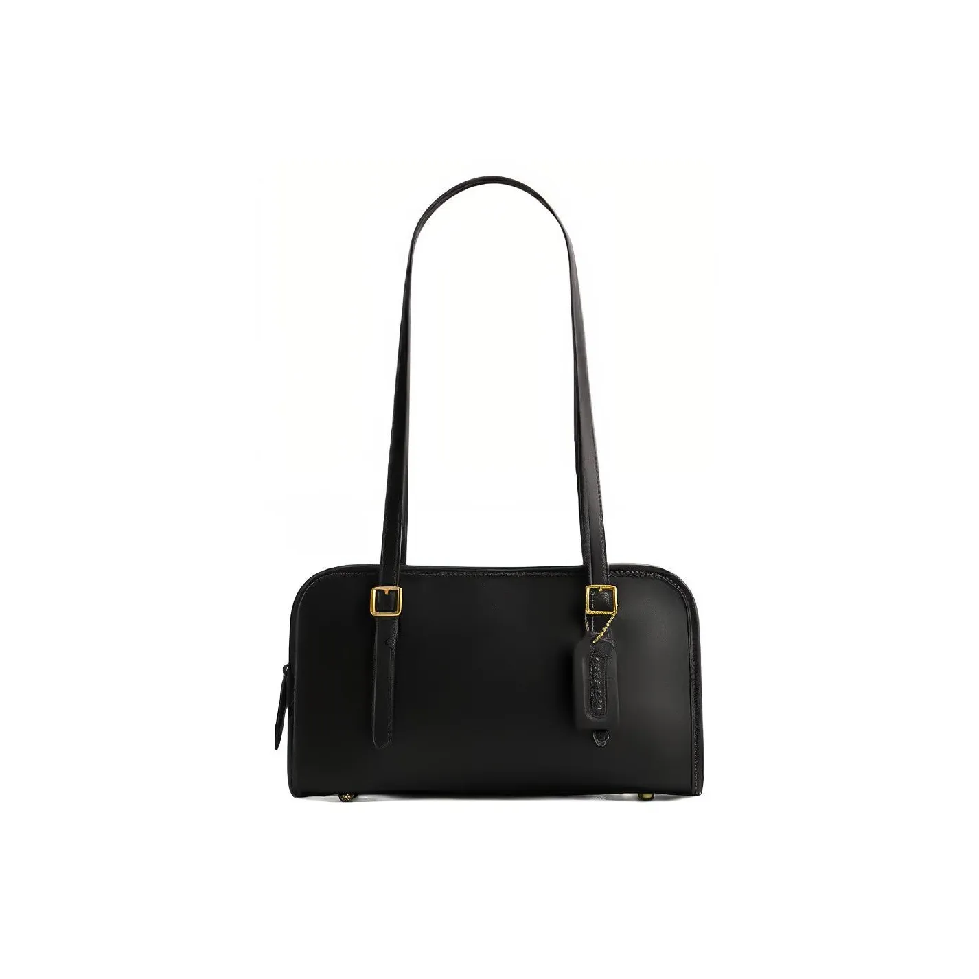 COACH Swing Zip Leather Shoulder Bag, Handbag, Shoulder Bag Women's Black