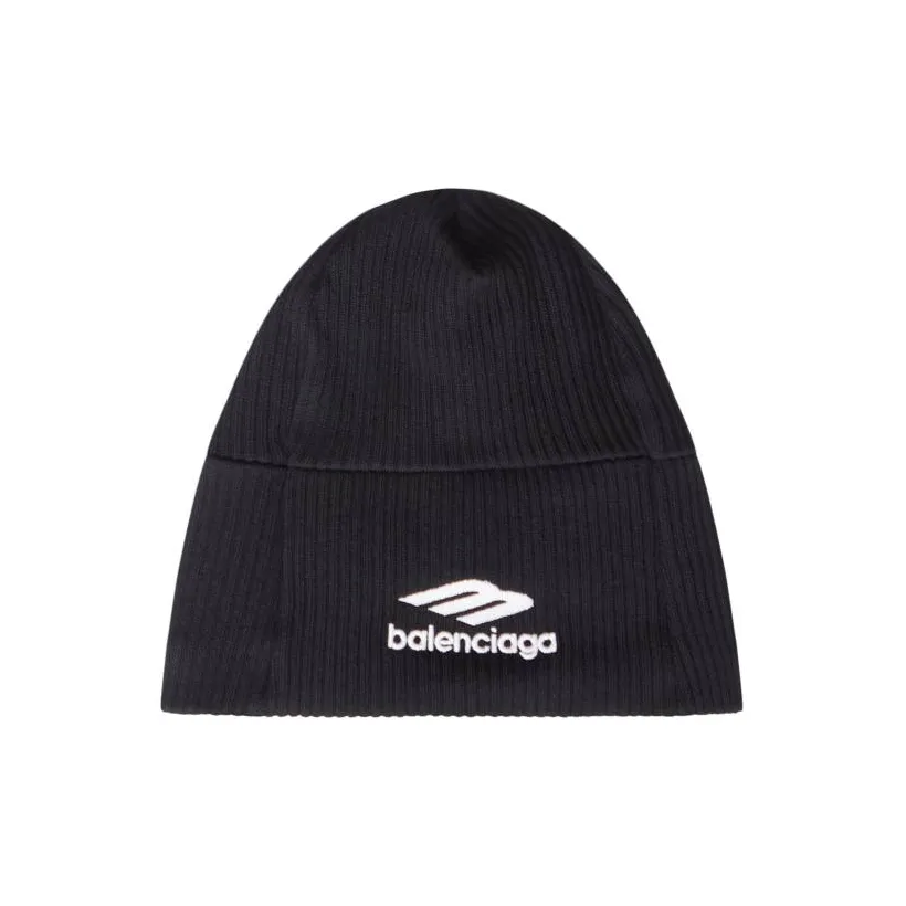 Balenciaga Logo Embroidered Knit Beanie
