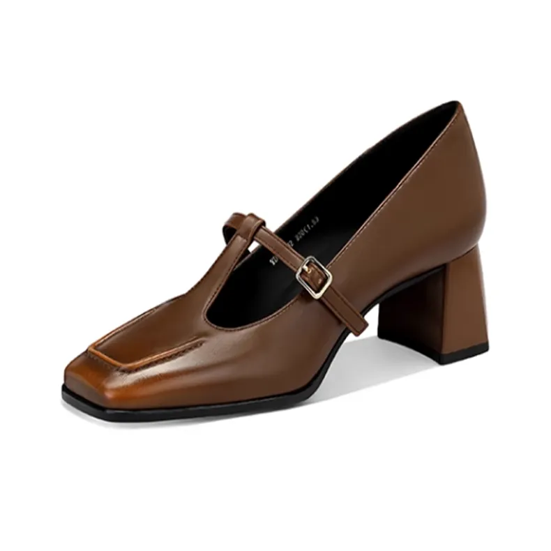 JESSICA SOPHIA Грубый каблук Туфли Мэри Джейн Женские