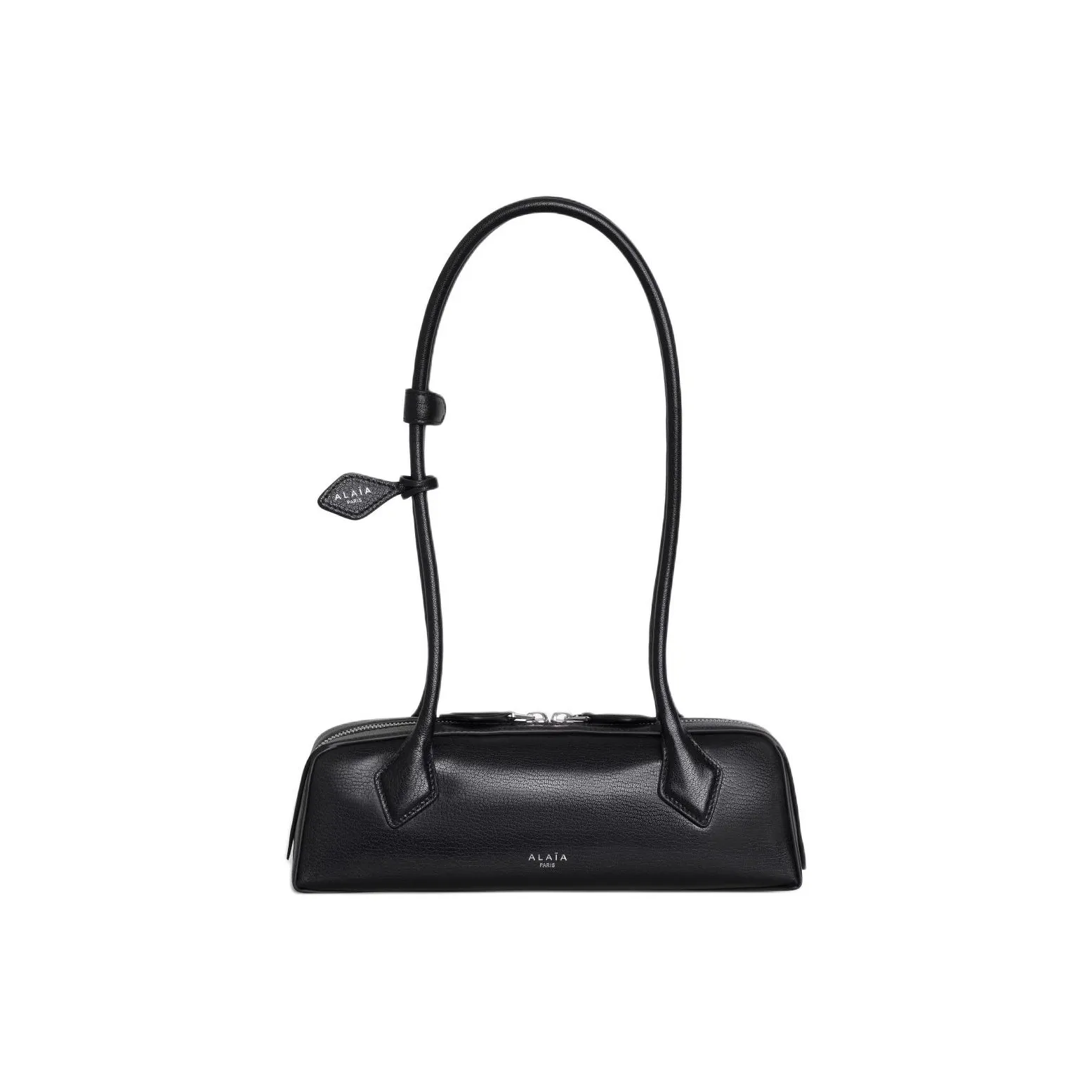 Alaia Calfskin Shoulder Bag, Dachshund Bag, Baguette Bag, Handbag, Shoulder Bag Women's Black