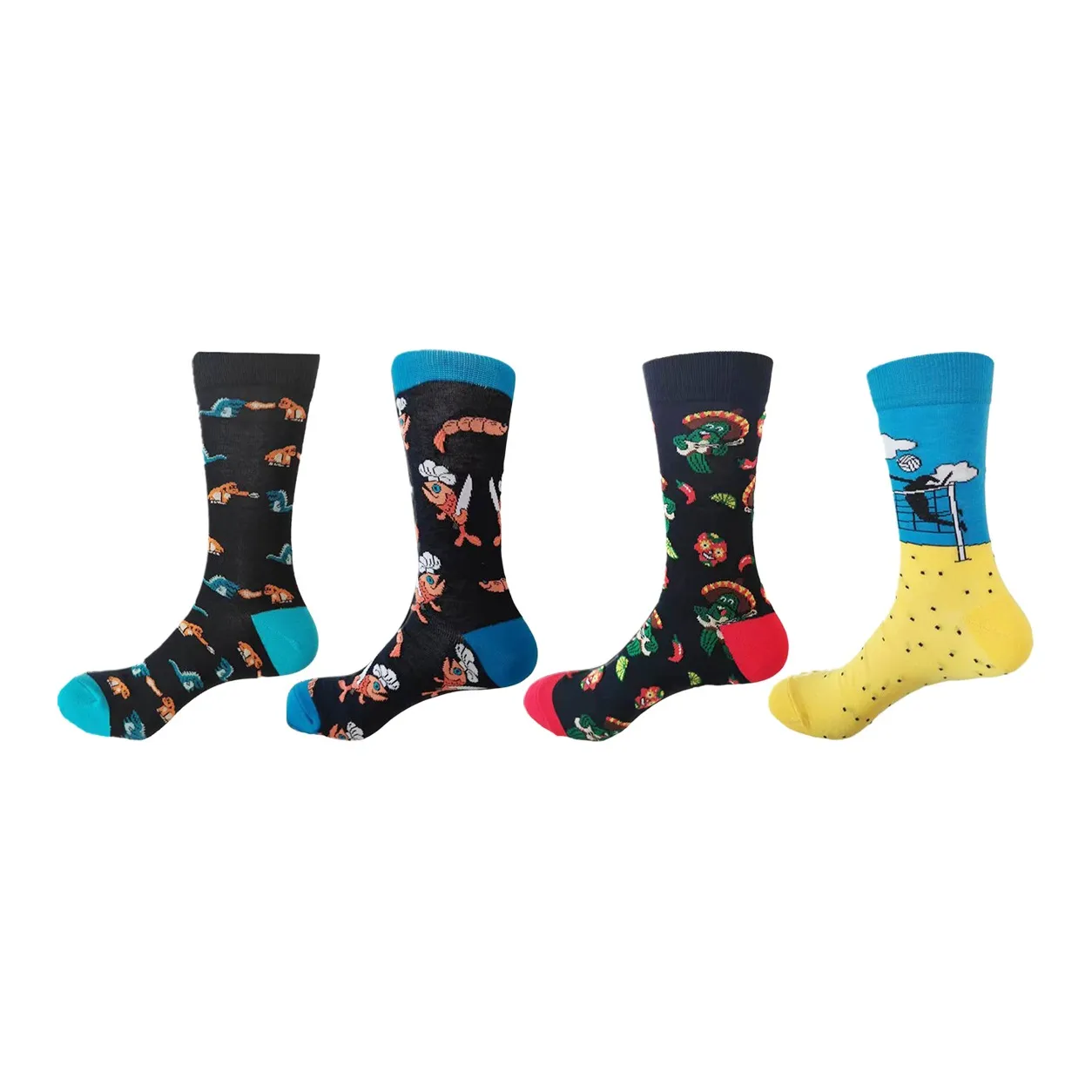 Flowers In Water Crew Socks Men's 4 Pack
