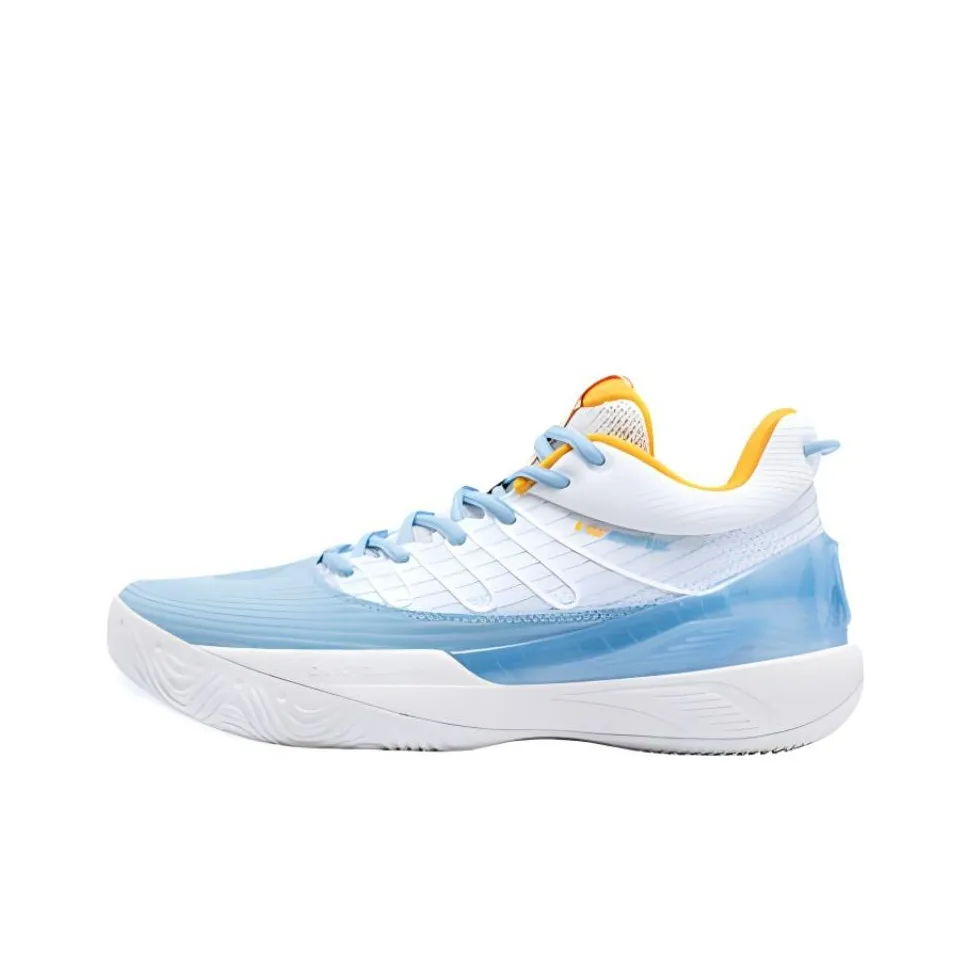361° AG Sparkling 2.0 Denver Cushioned Slip Resistant Low Top Basketball Shoes Men's White Blue