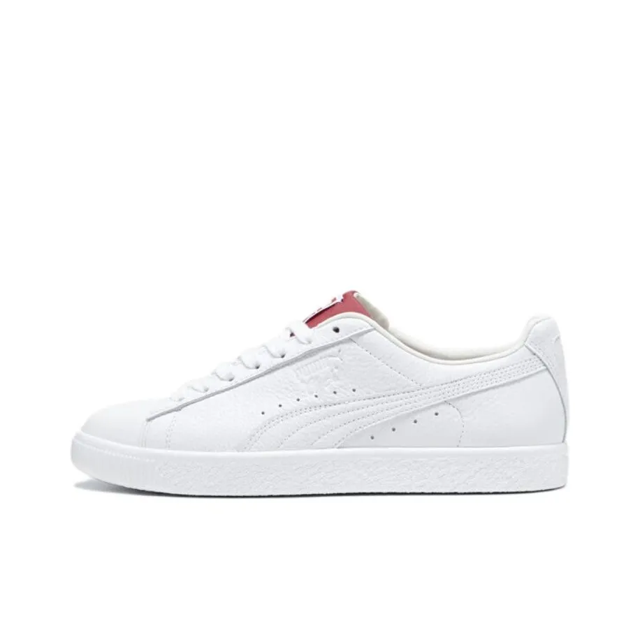 PUMA Clyde Varsity 2 Low Топ Скейтборд Кроссовки Унисекс Белый Красный