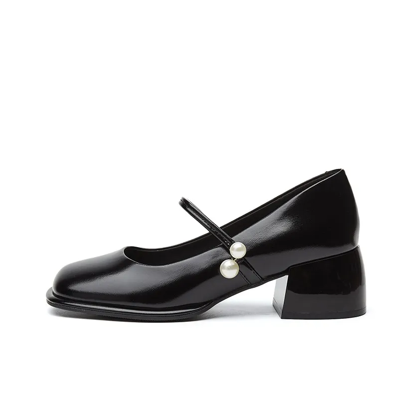 Daphne Квадратный каблук Mary Jane обувь 5 см Женская