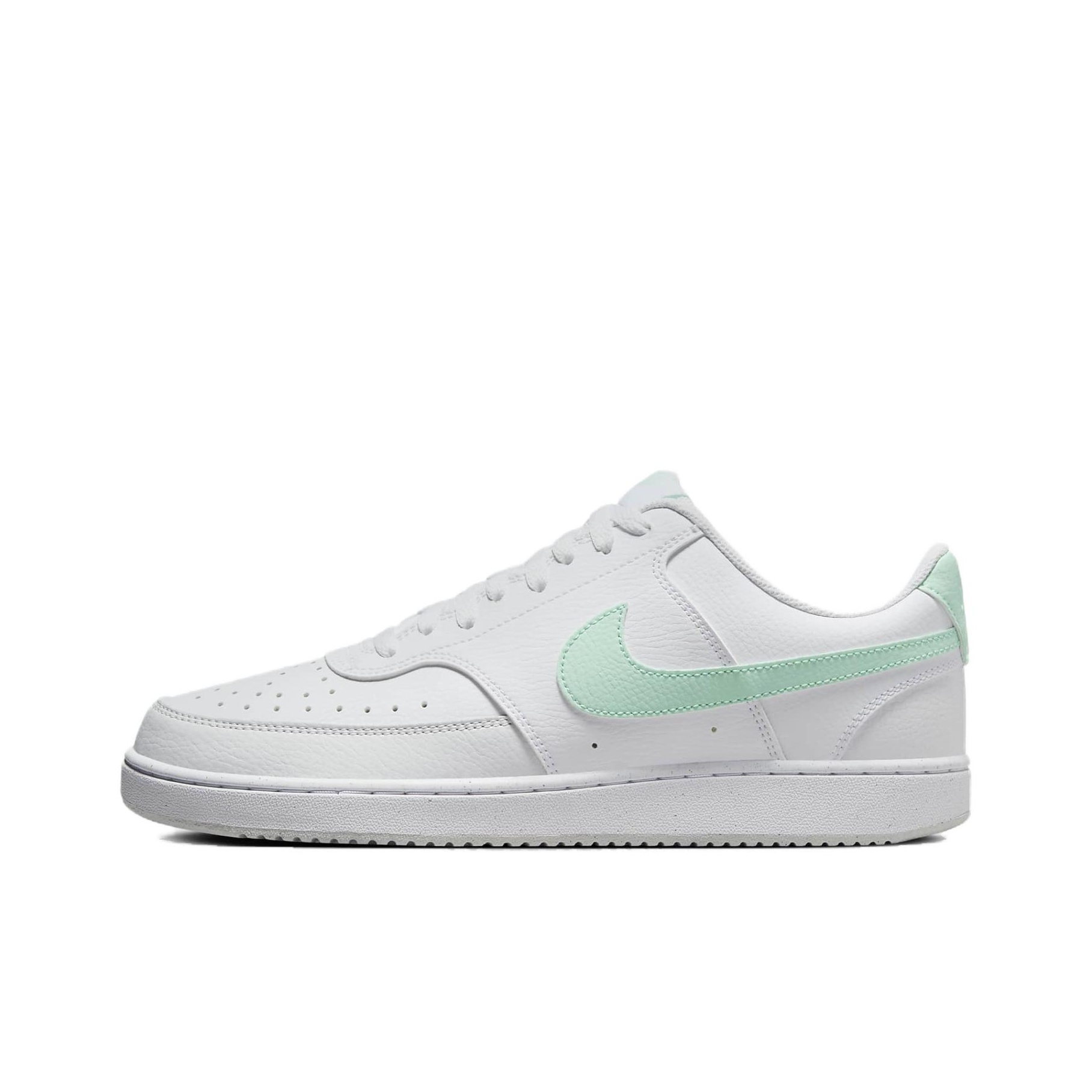mint green and white nike trainers
