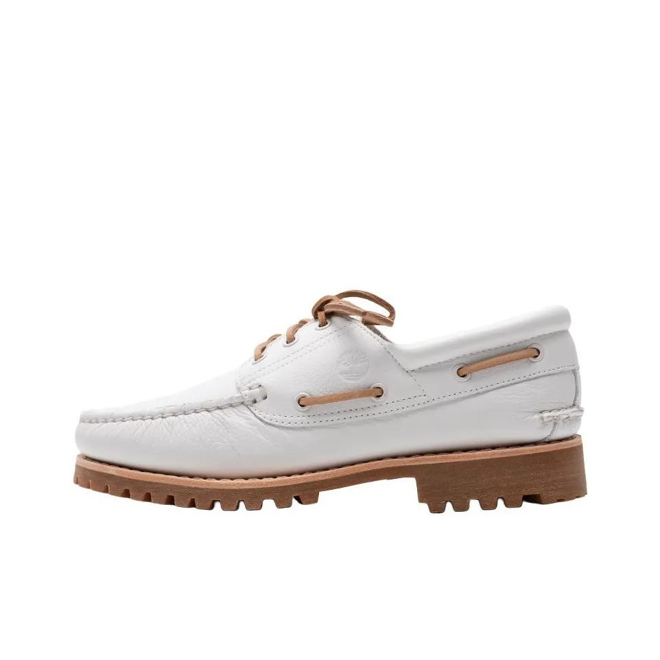 Timberland Authentic Handsewn Boat Shoes 'White Full Grain'