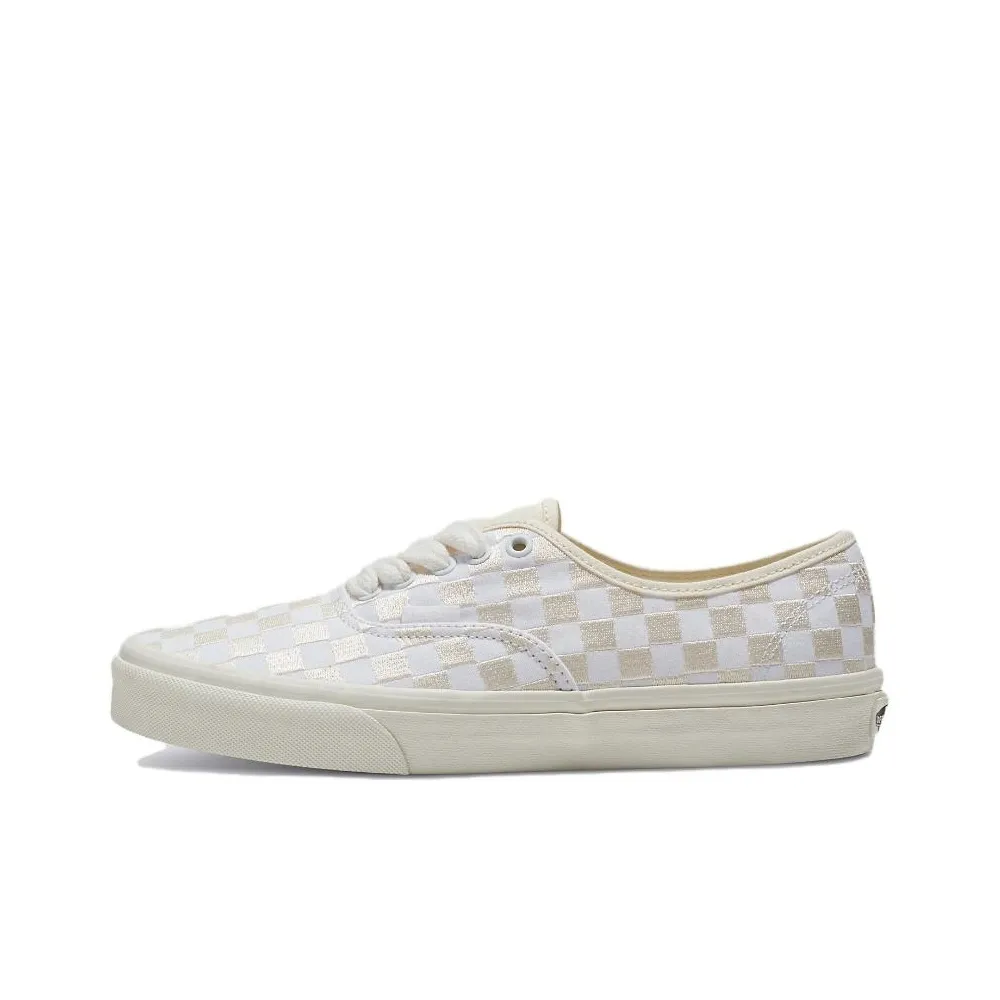 Authentic Laceless vans 'Embroidered Checkerboard   White'