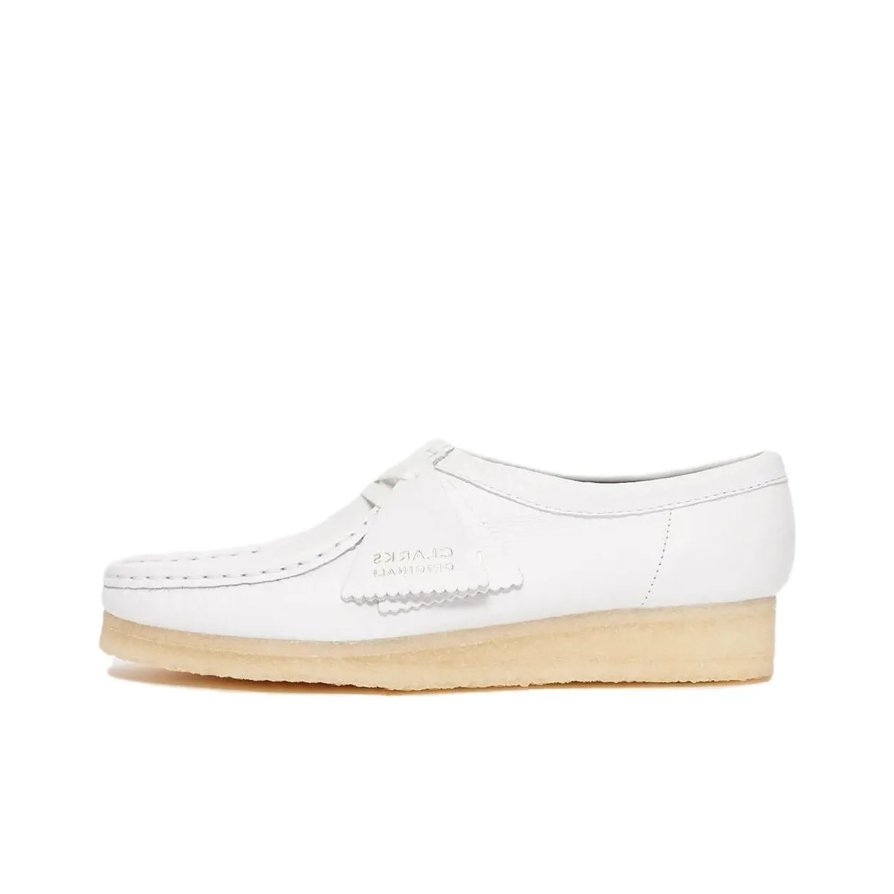 Clarks Wallabee Boots 'White Leather' Women's
