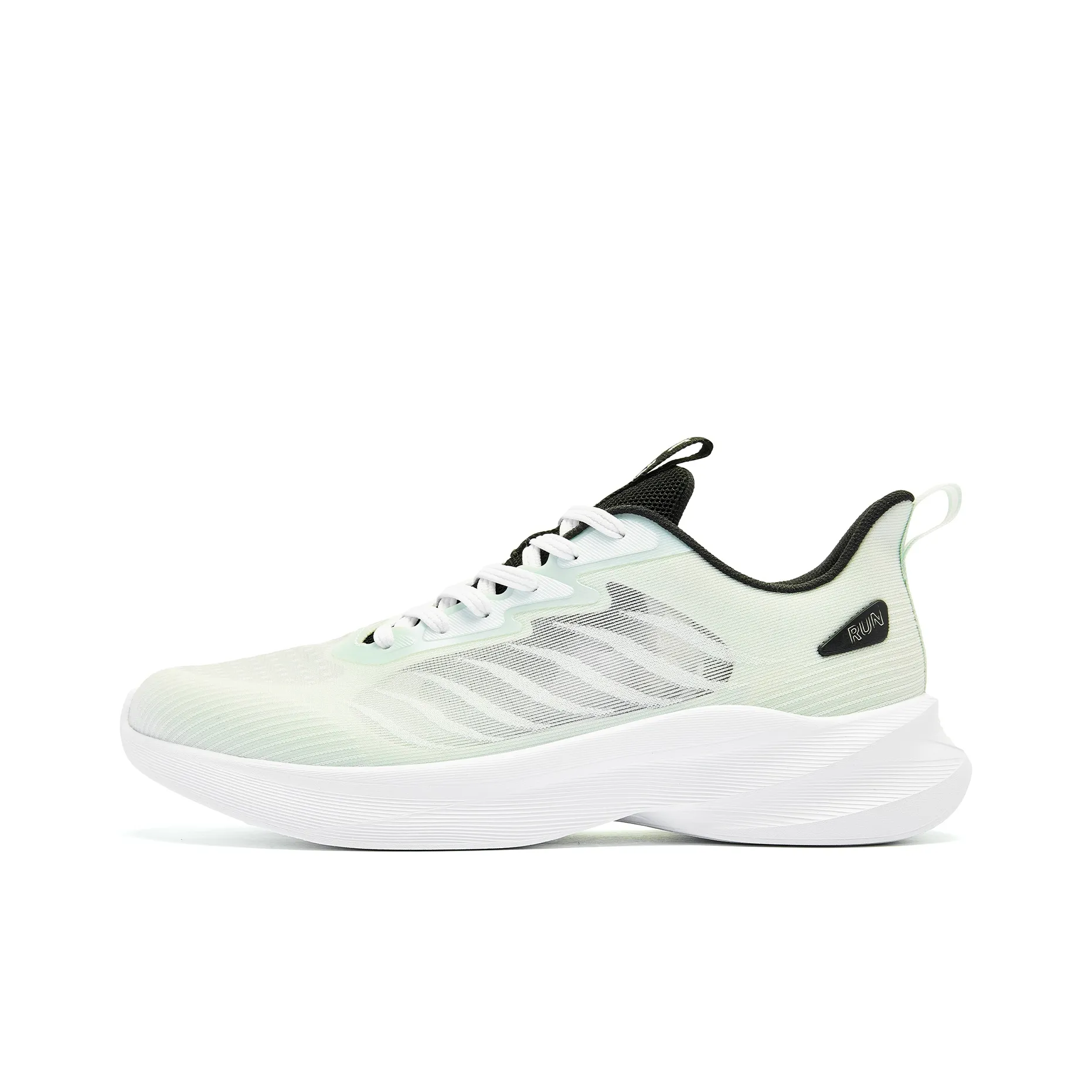QIAODAN Light LITE Slip-Resistant Breathable Lightweight Low-Top Q-LITESPEED Technology Running Shoes Men's Green Black