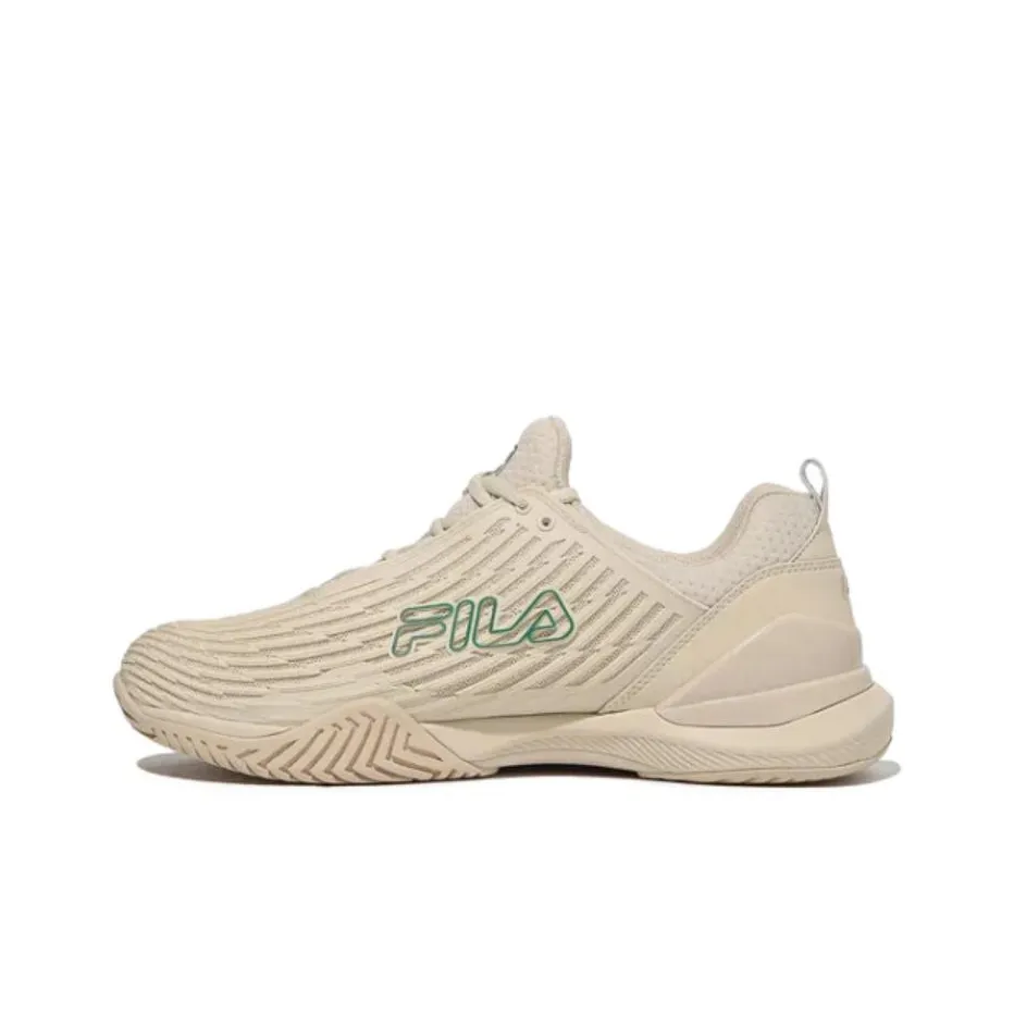 FILA Low Top Tennis Shoes Unisex Beige Green