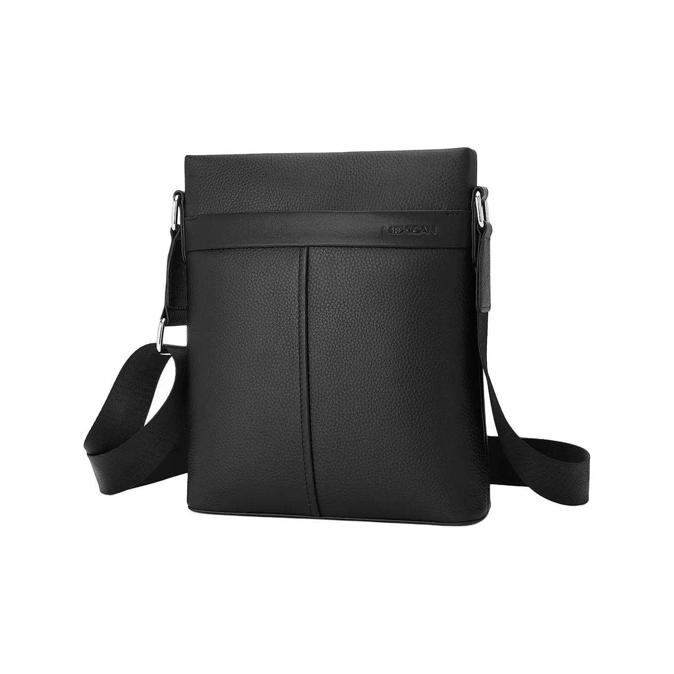 MEXICAN Сумка через плечо из коровьей кожи стандартная мужская черная